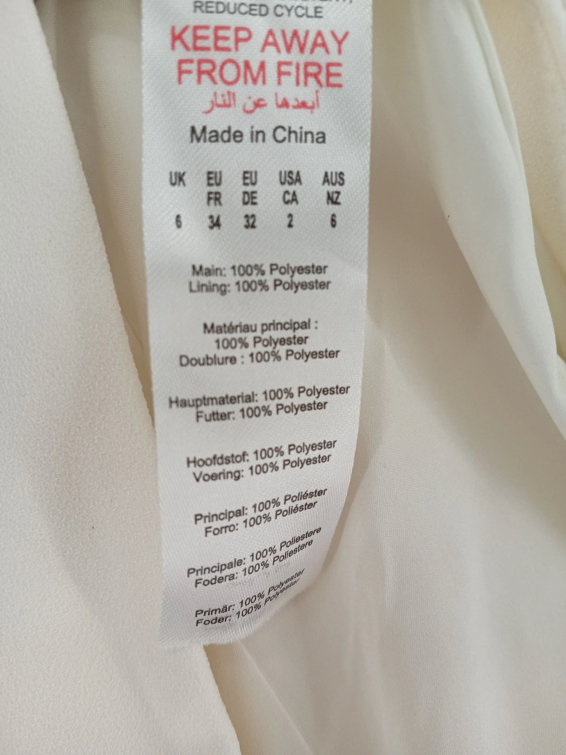 Karen Millen Women's Blazer UK 6 Cream 100% Polyester Overcoat - Image 7