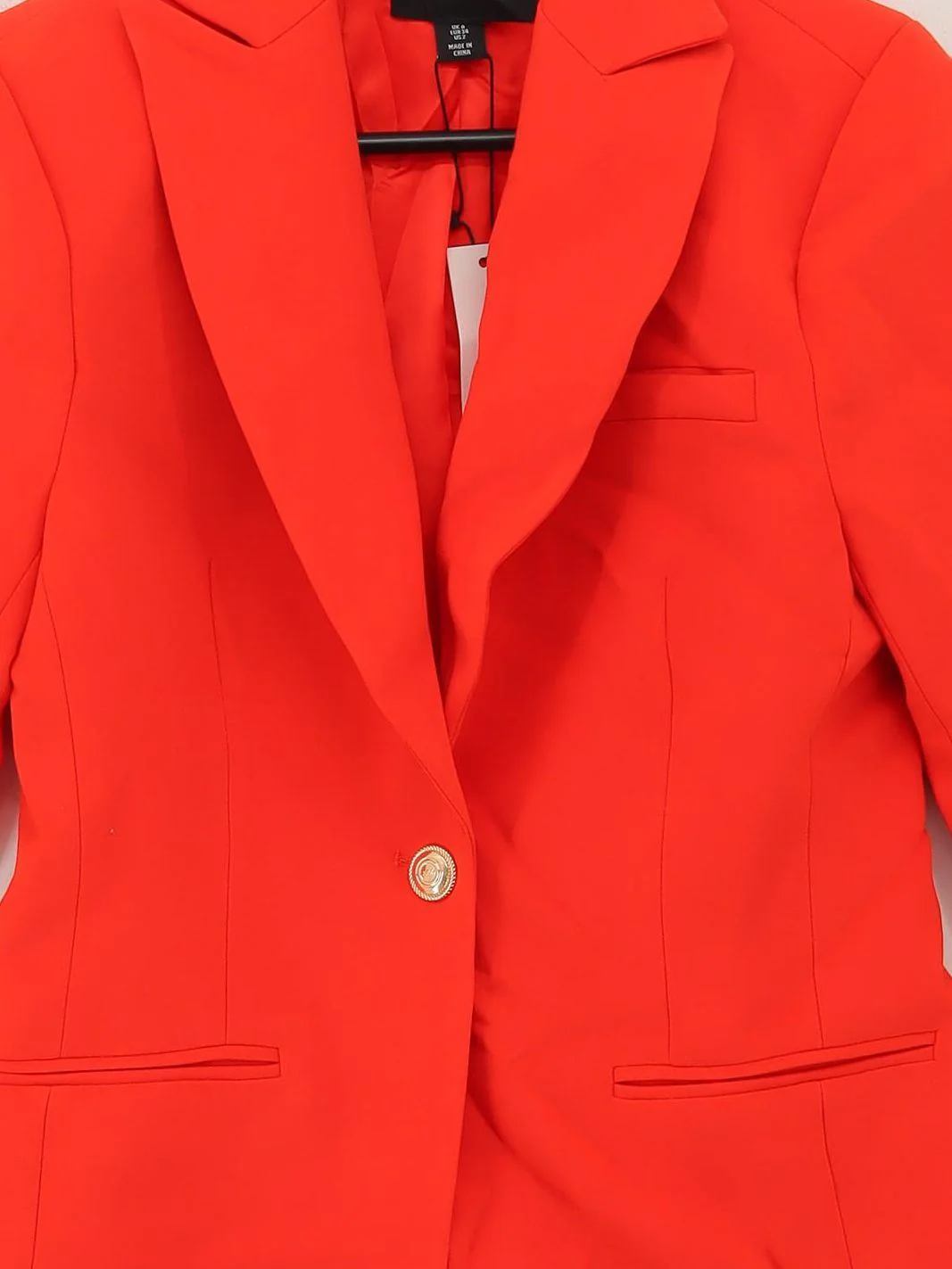 Karen Millen Women's Blazer UK 6 Red Polyester with Viscose, Elastane Overcoat - Image 3