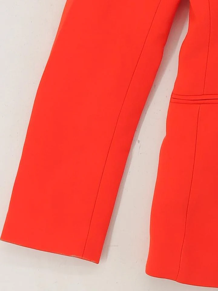 Karen Millen Women's Blazer UK 6 Red Polyester with Viscose, Elastane Overcoat - Image 4