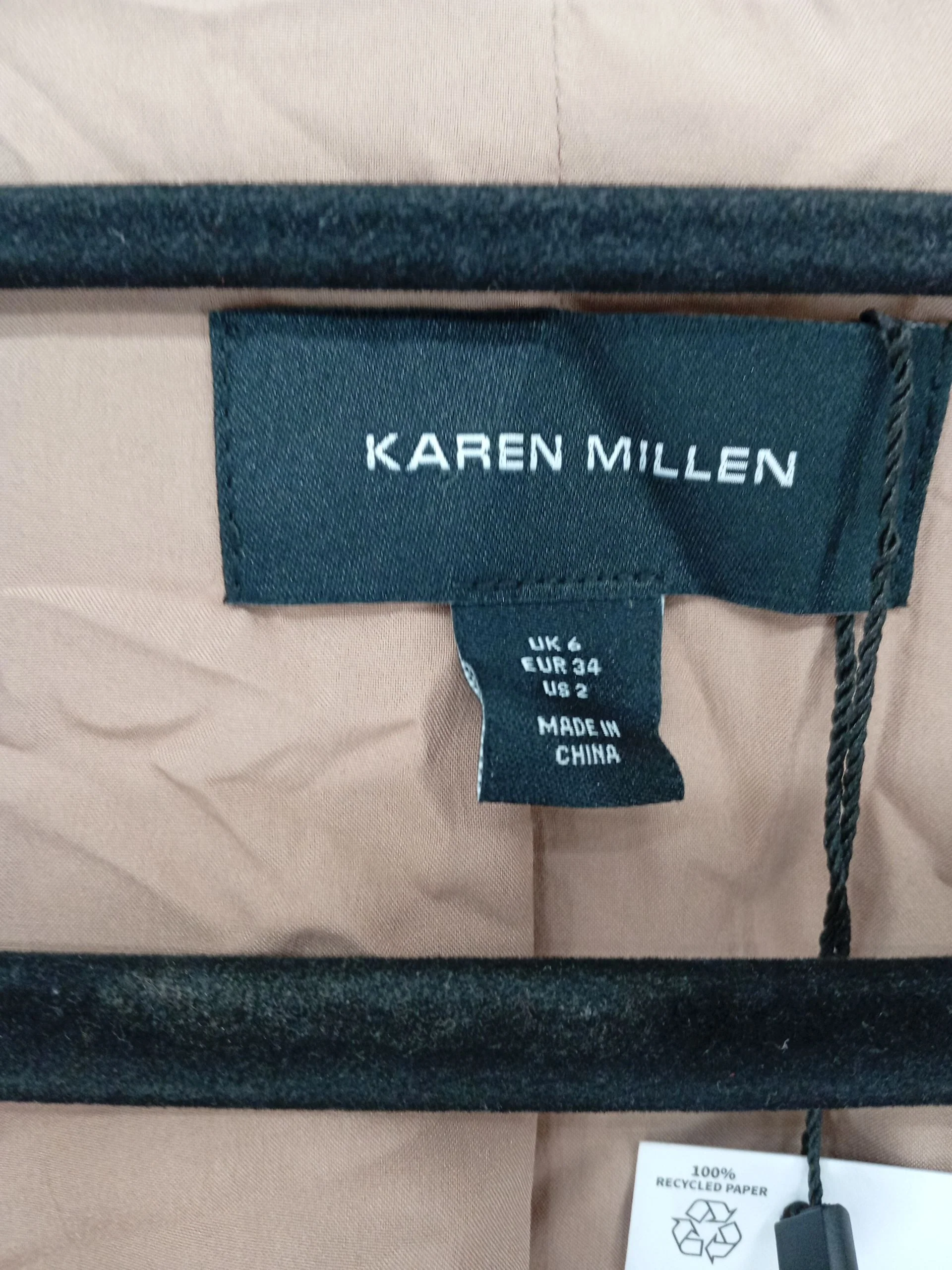 Karen Millen Women's Blazer UK 6 Tan Polyester New with tags - Image 5