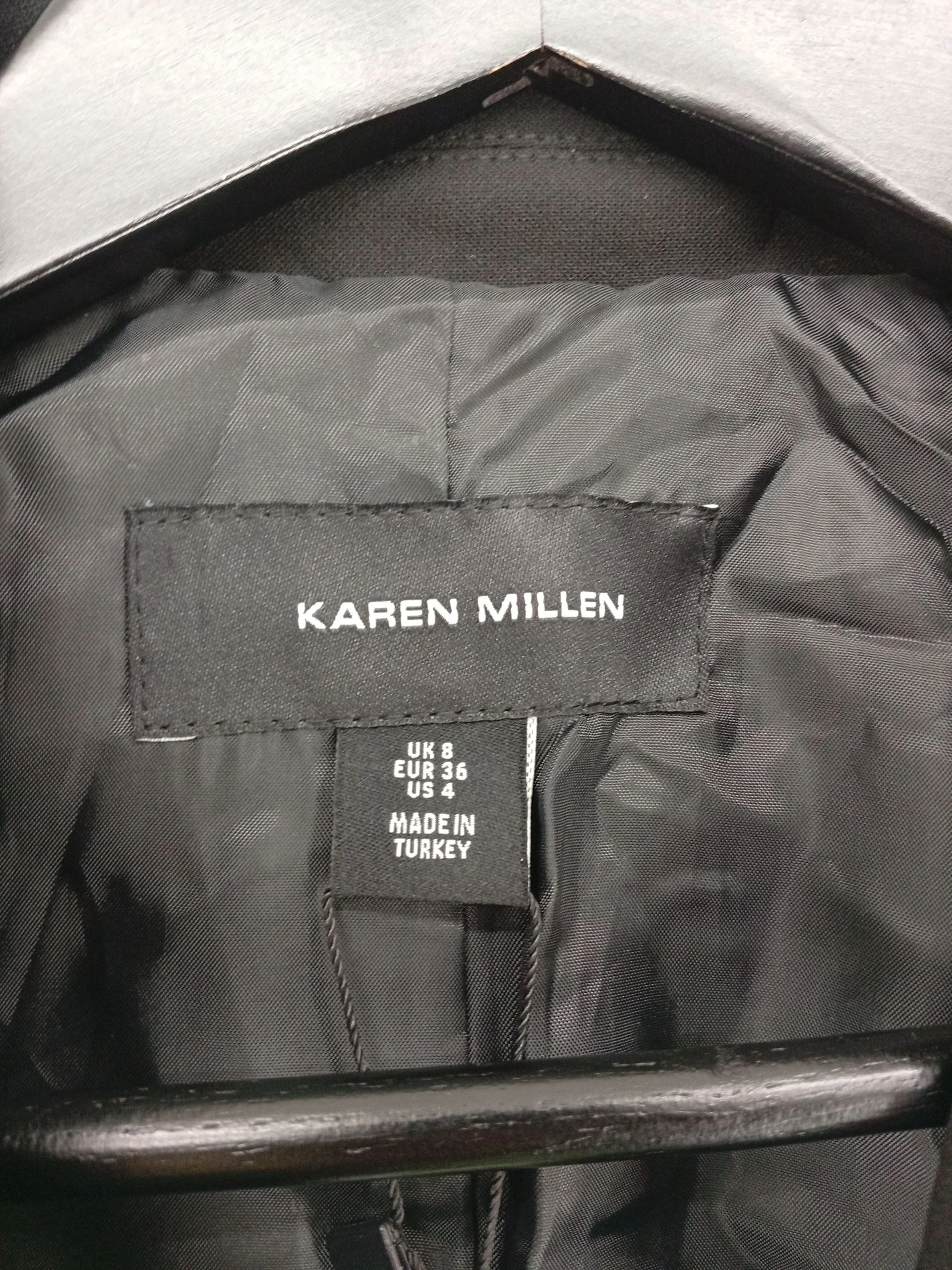 Karen Millen Women's Blazer UK 8 Black Polyester with Viscose, Elastane Overcoat - Image 6