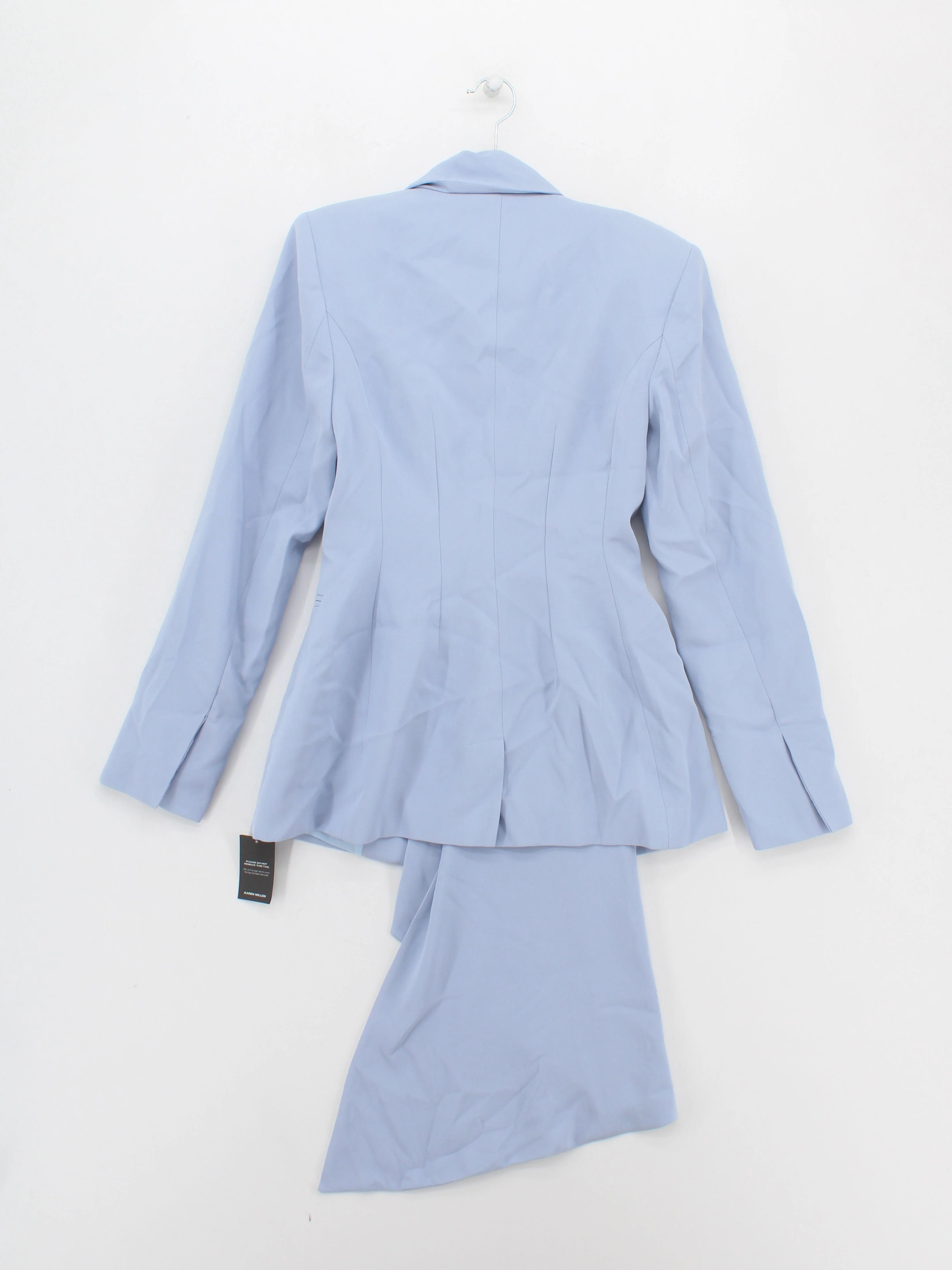 Karen Millen Women's Blazer UK 8 Blue 100% Polyester Overcoat - Image 2