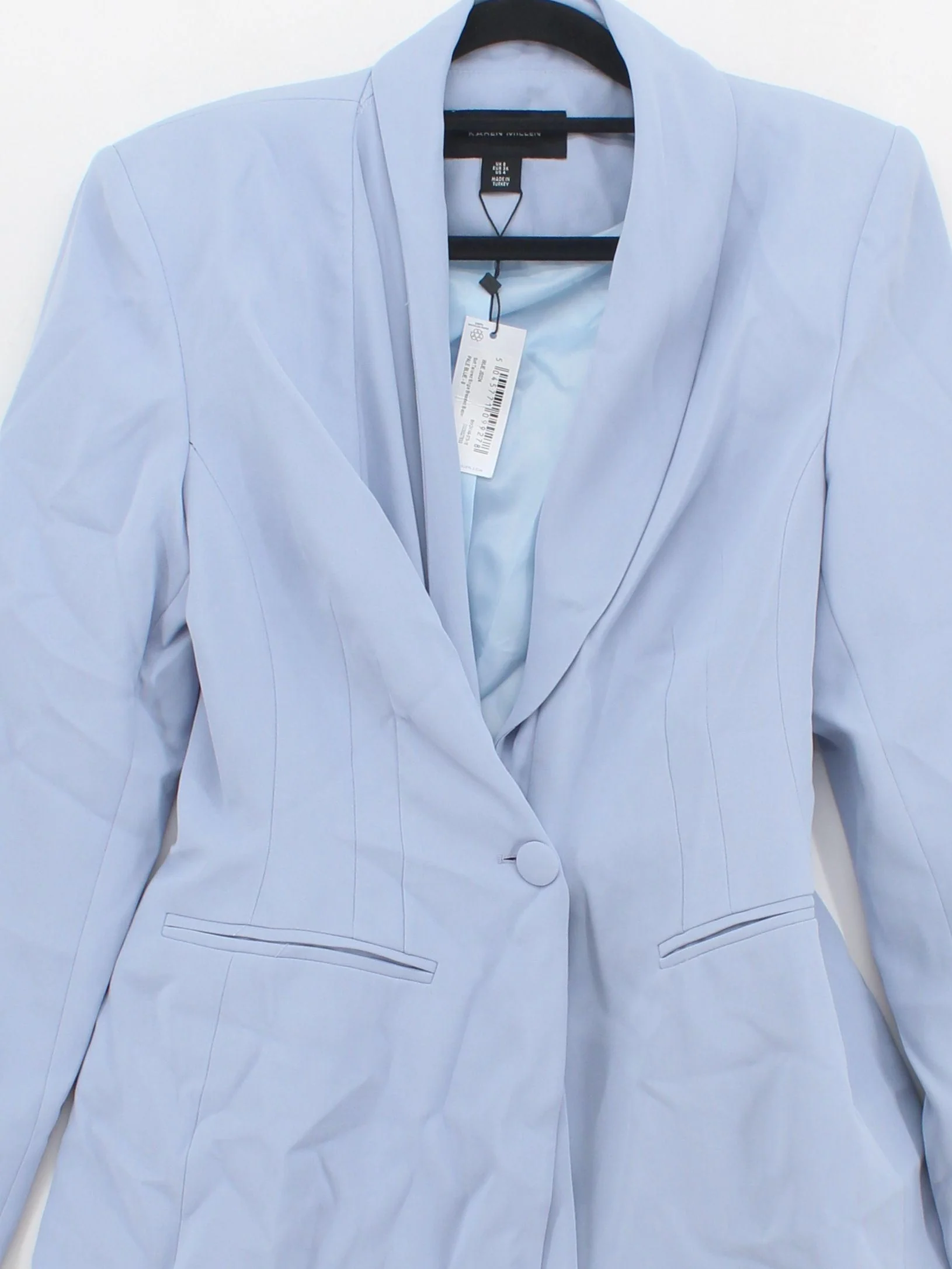 Karen Millen Women's Blazer UK 8 Blue 100% Polyester Overcoat - Image 3