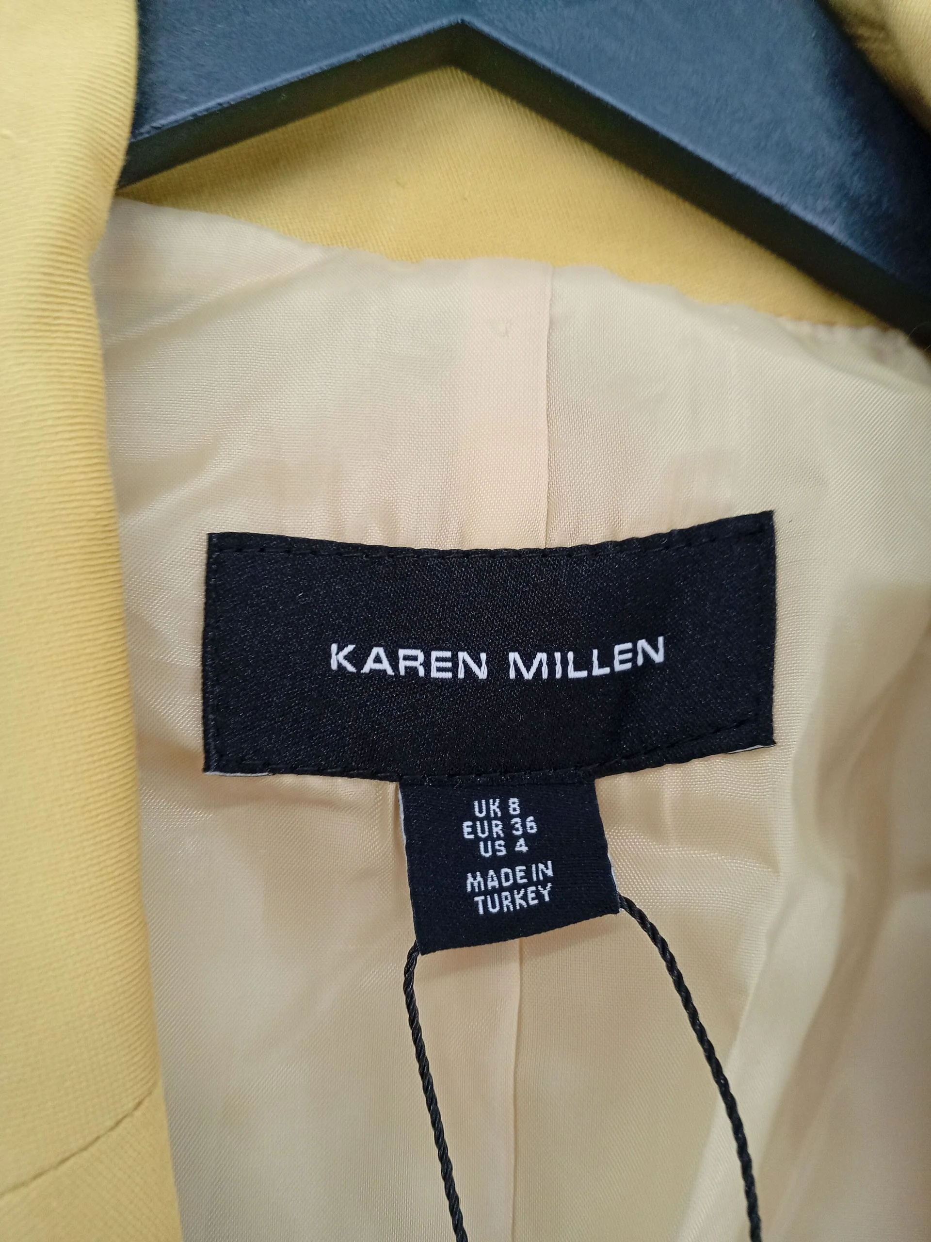 Karen Millen Women's Blazer UK 8 Yellow Viscose New with tags - Image 5