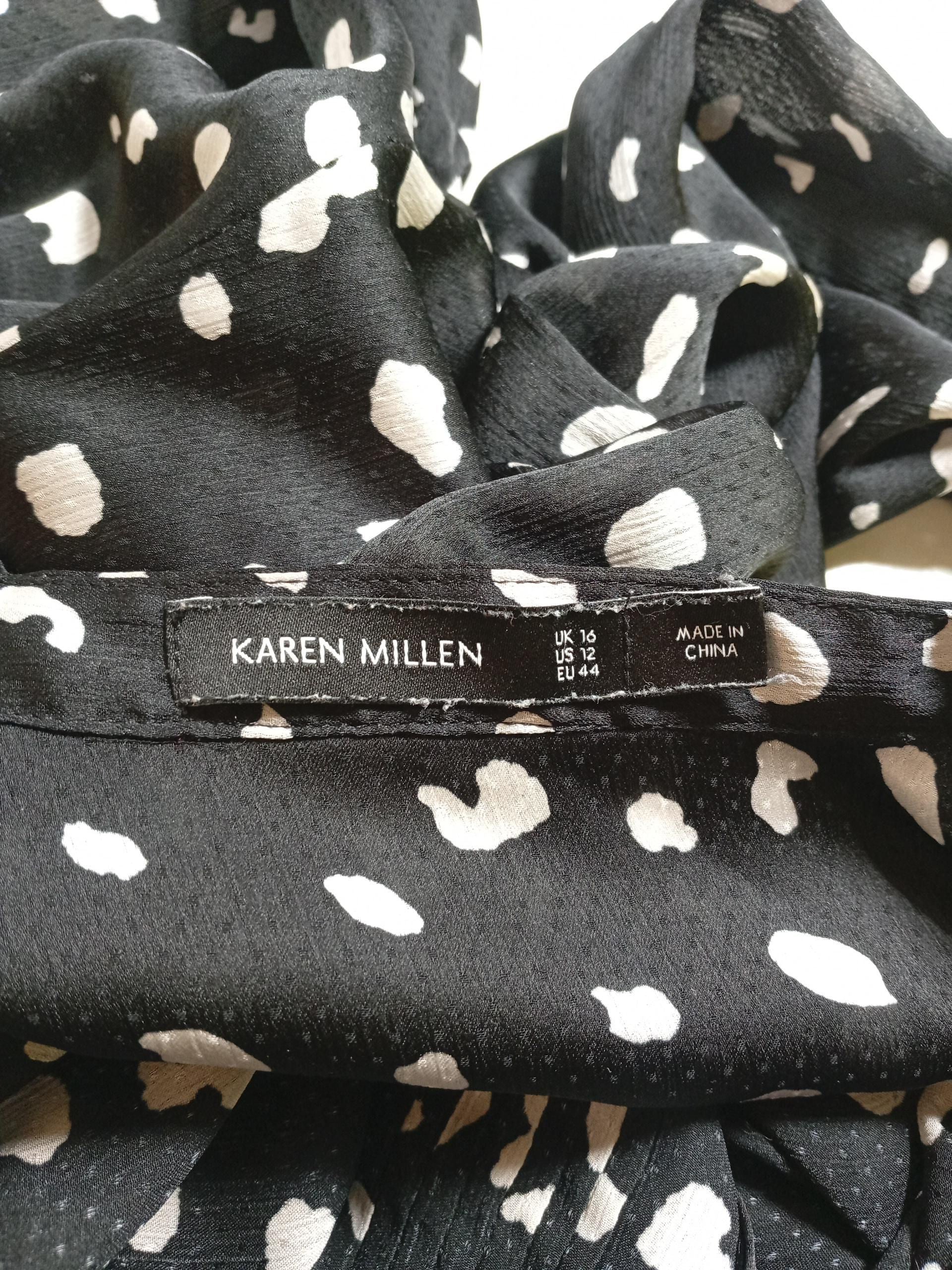 Karen Millen Women's Blouse L Black 100% Polyester Basic - Image 5