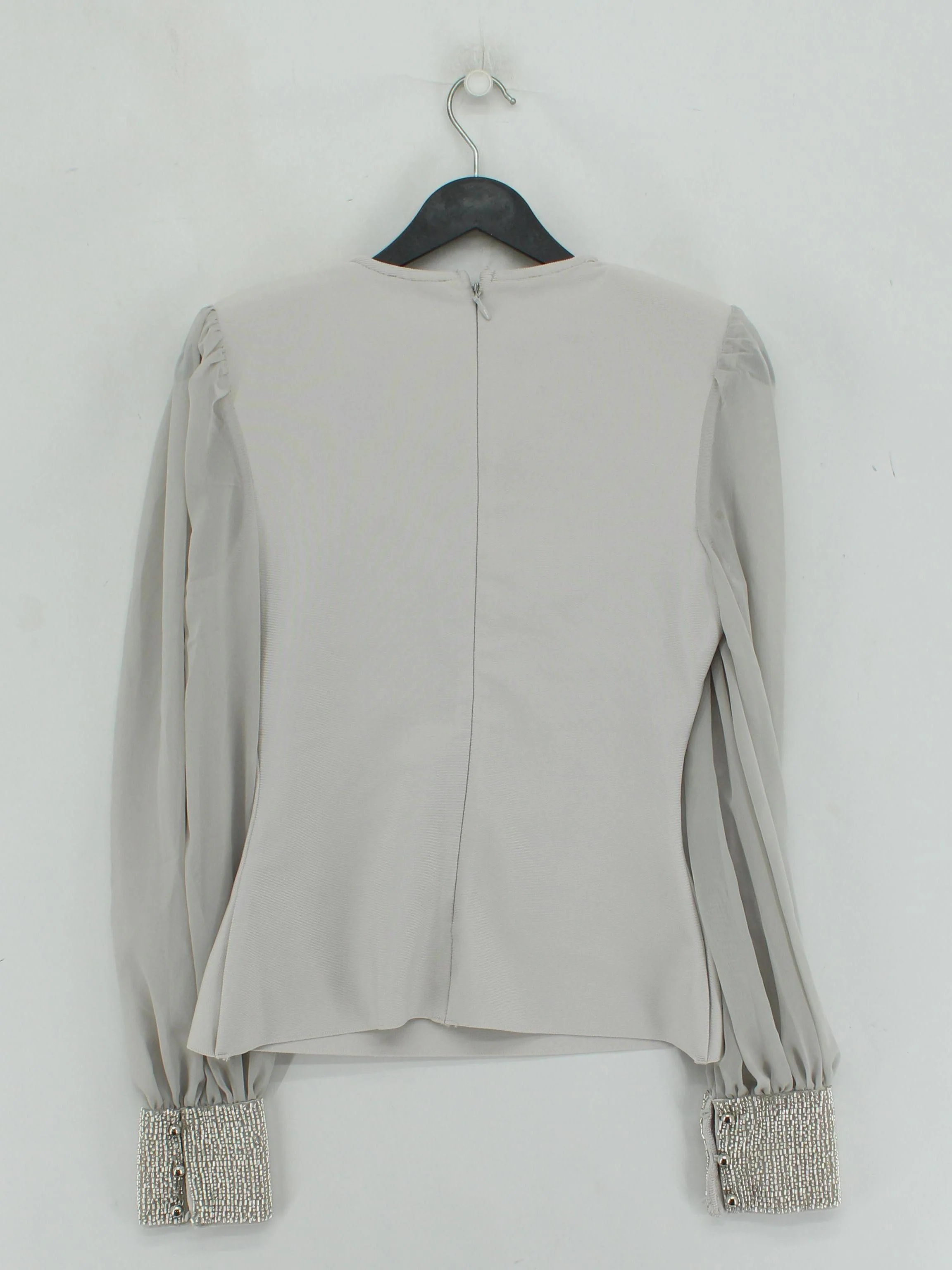 Karen Millen Women's Blouse S Cream Polyester with Elastane Basic - Image 2
