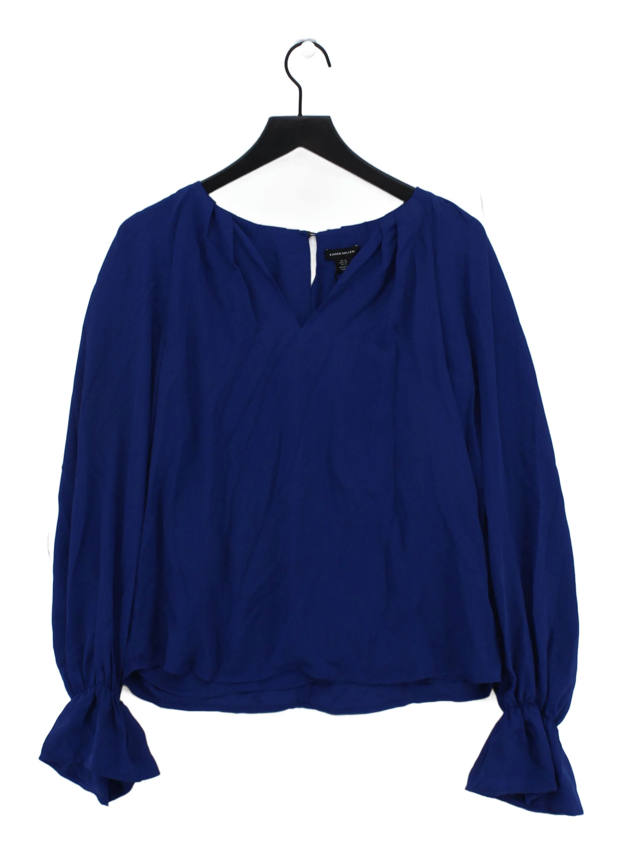 Karen Millen Women's Blouse UK 10 Blue 100% Other Basic New with tags