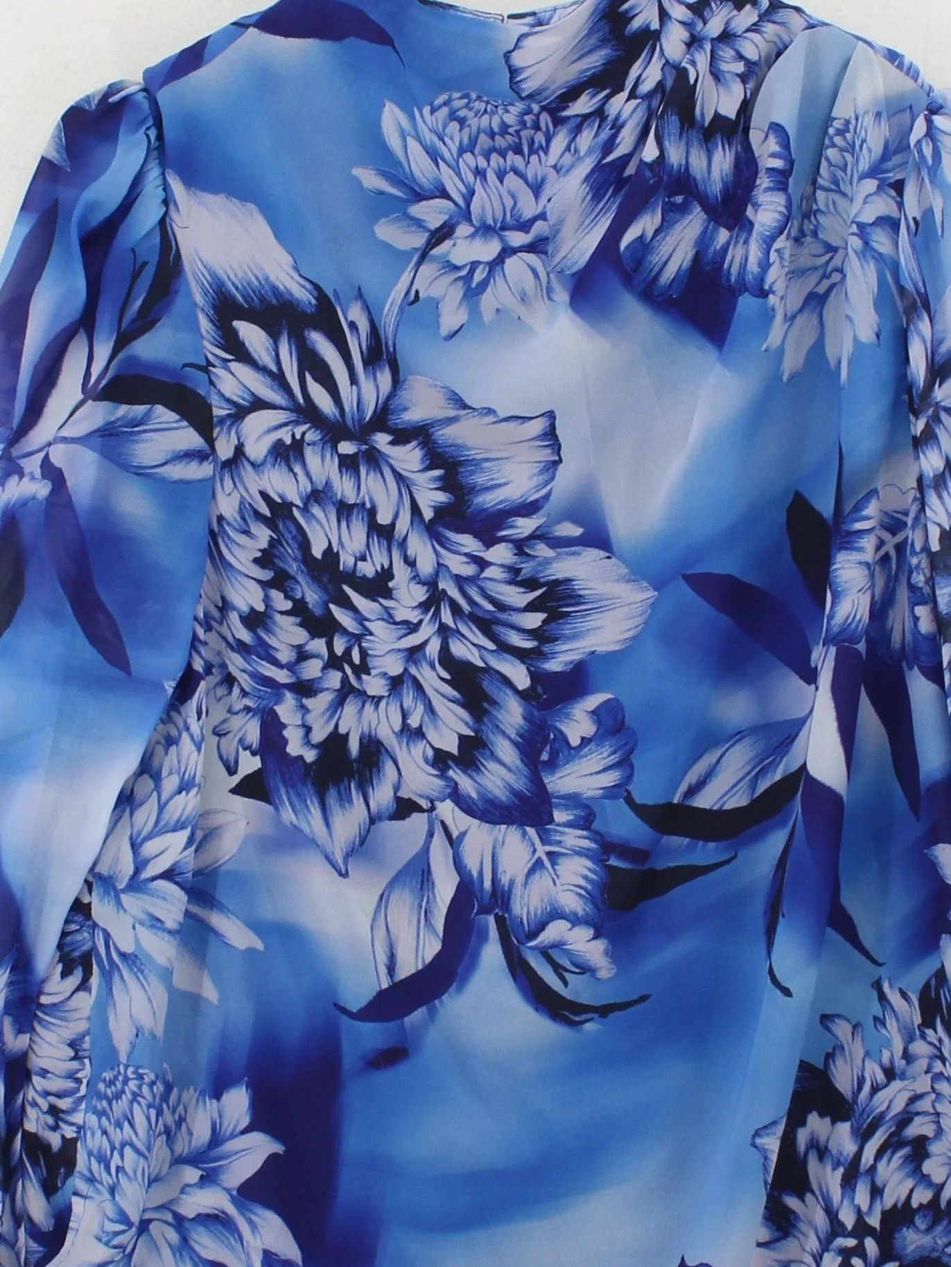 Karen Millen Women's Blouse UK 10 Blue 100% Polyester Basic - Image 3