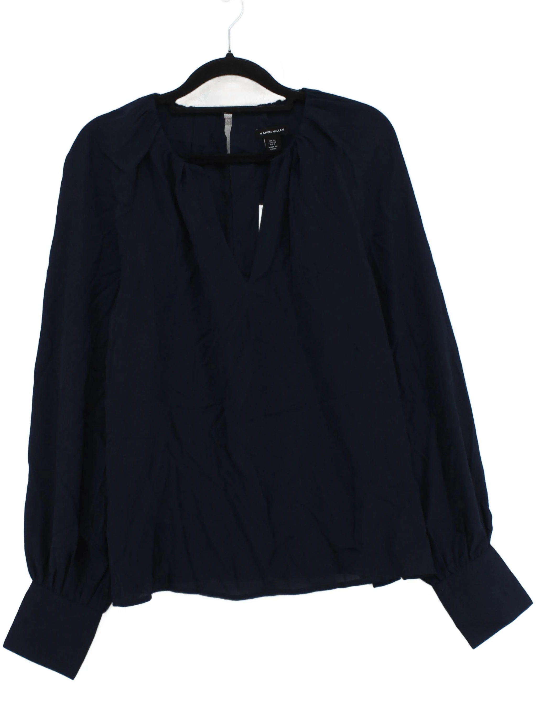 Karen Millen Women's Blouse UK 10 Blue 100% Polyester Basic New with tags
