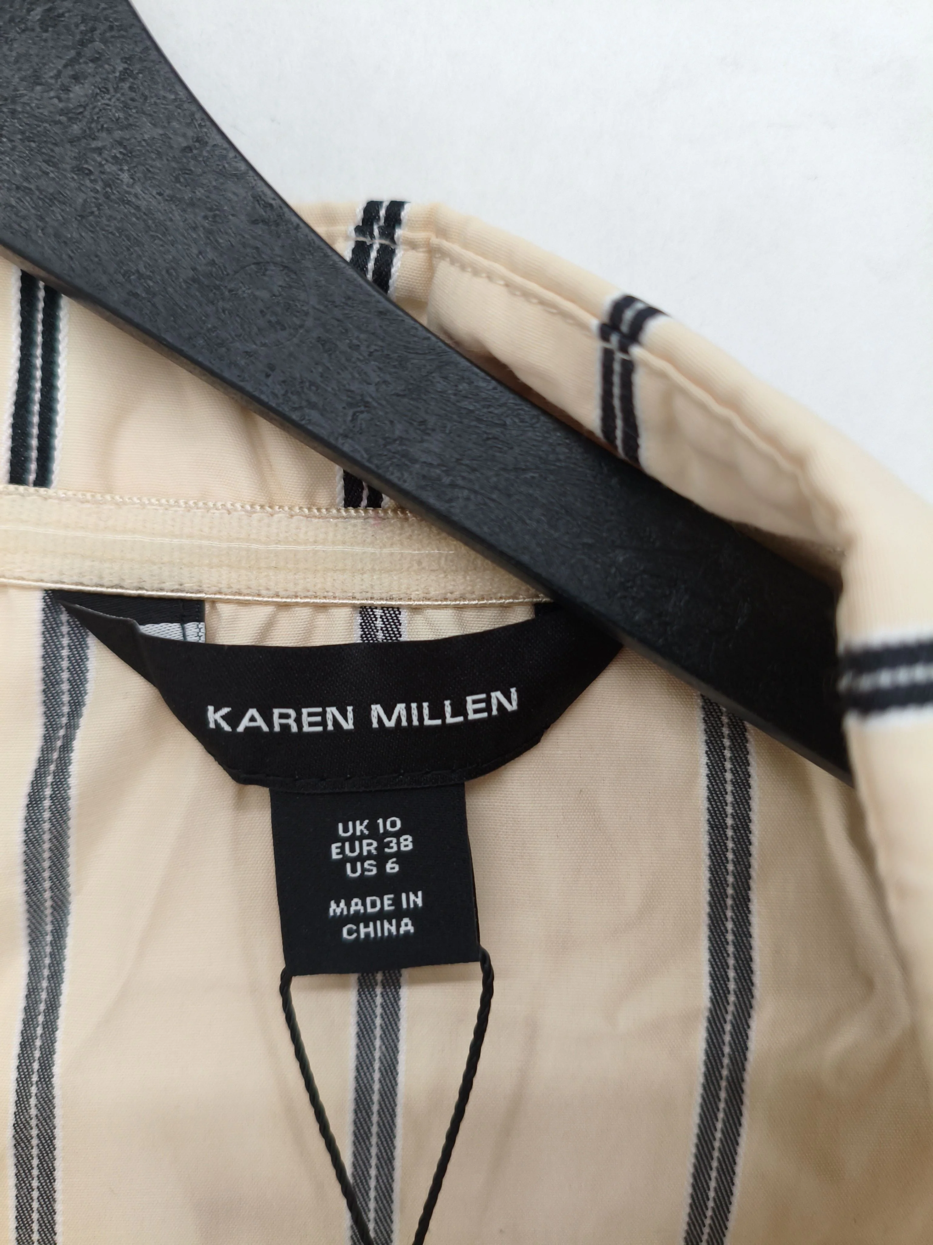 Karen Millen Women's Blouse UK 10 Cream Cotton New with tags - Image 5