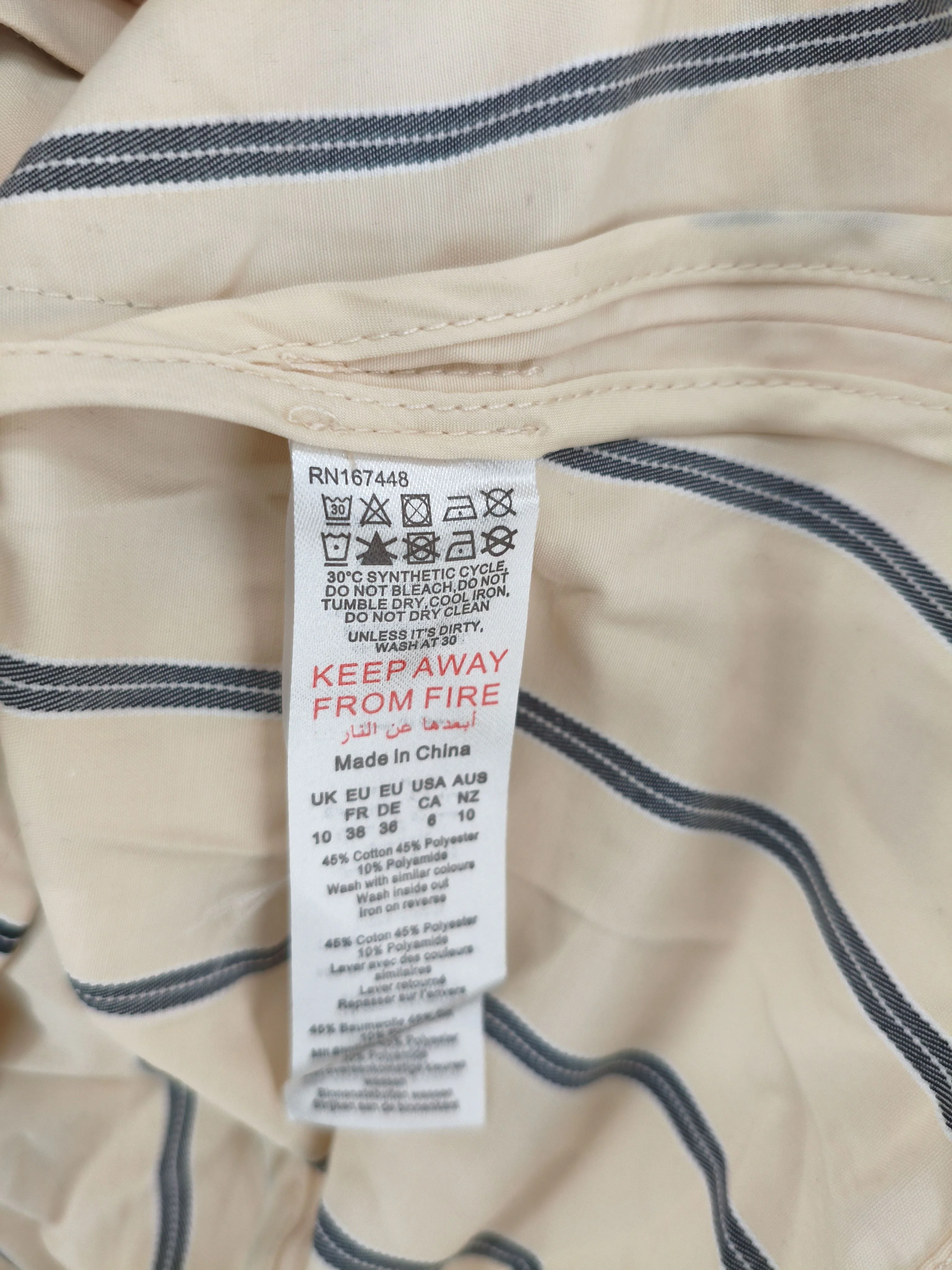 Karen Millen Women's Blouse UK 10 Cream Cotton New with tags - Image 6