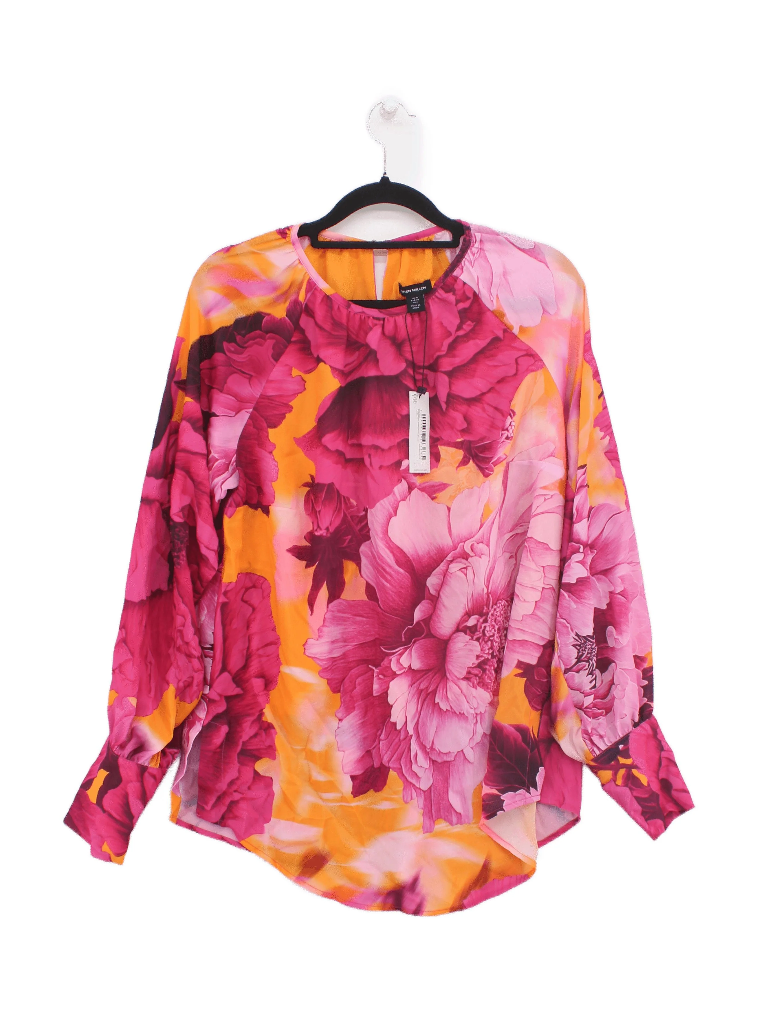 Karen Millen Women's Blouse UK 10 Pink 100% Polyester Basic New with tags
