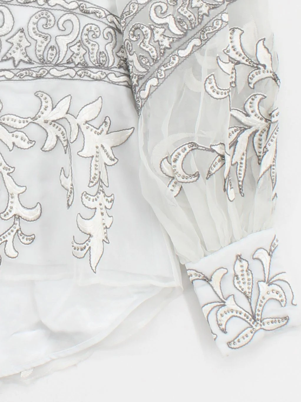 Karen Millen Women's Blouse UK 10 Silver Polyester New with tags - Image 4