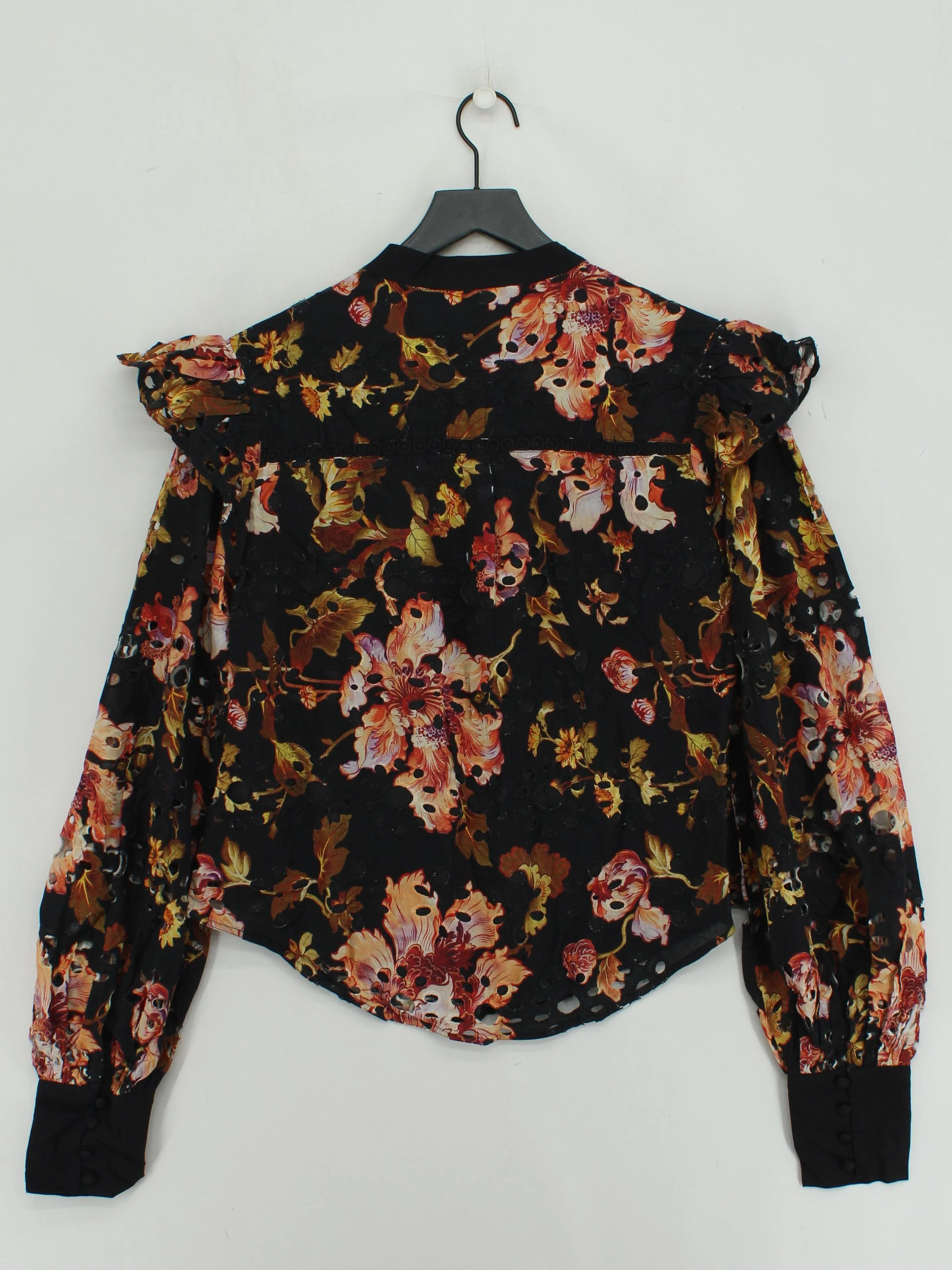 Karen Millen Women's Blouse UK 16 Black 100% Cotton Basic - Image 2