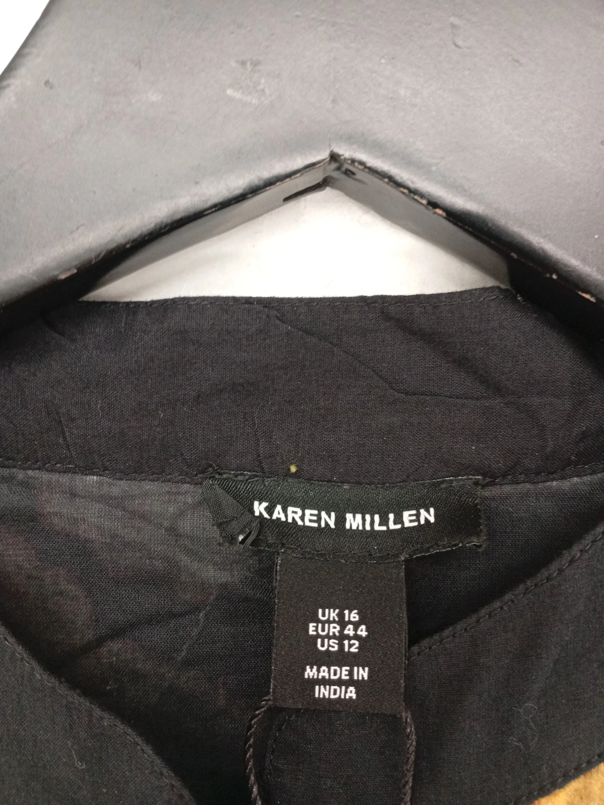 Karen Millen Women's Blouse UK 16 Black 100% Cotton Basic - Image 6