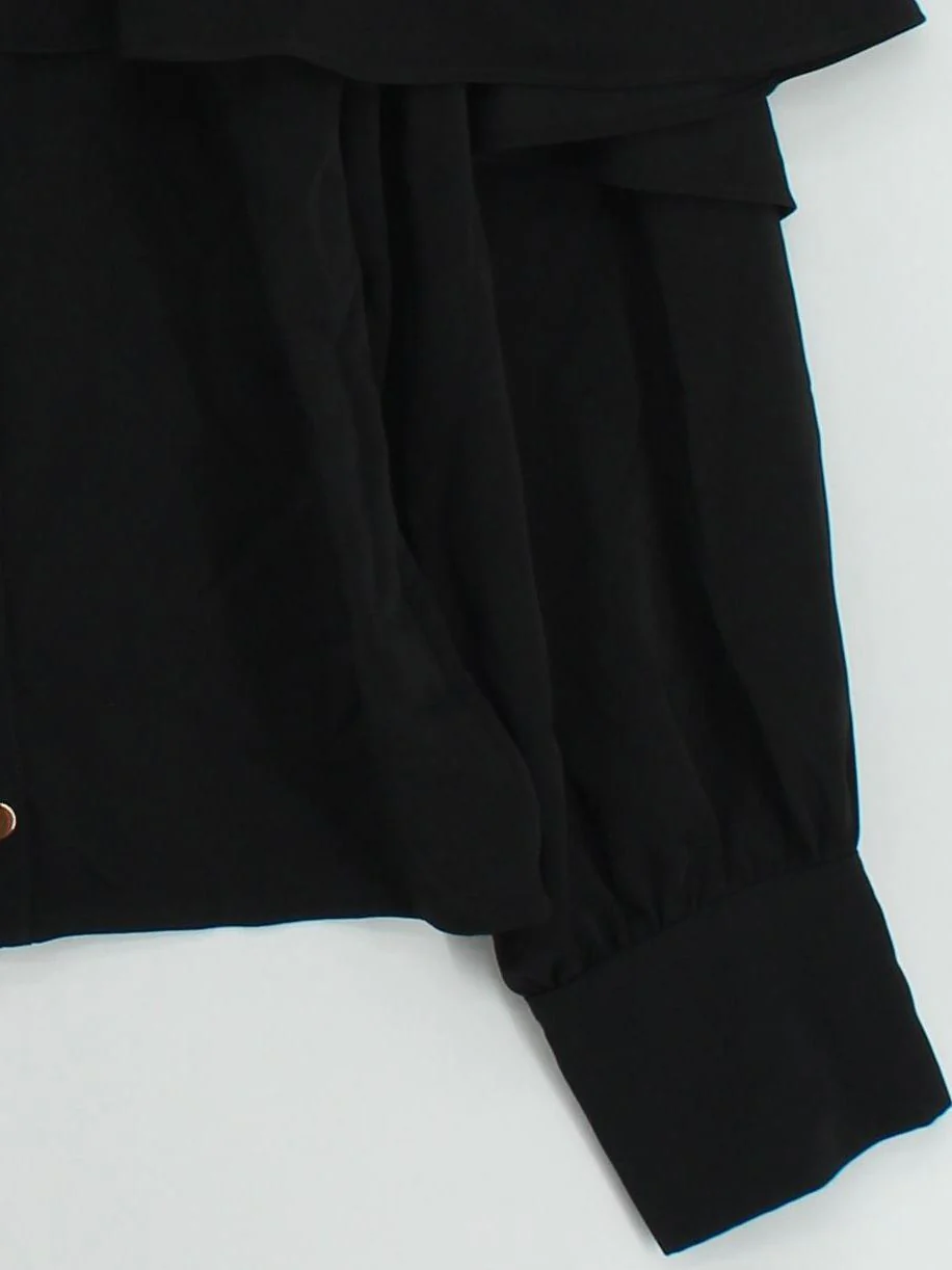 Karen Millen Women's Blouse UK 16 Black 100% Other Basic New with tags - Image 4