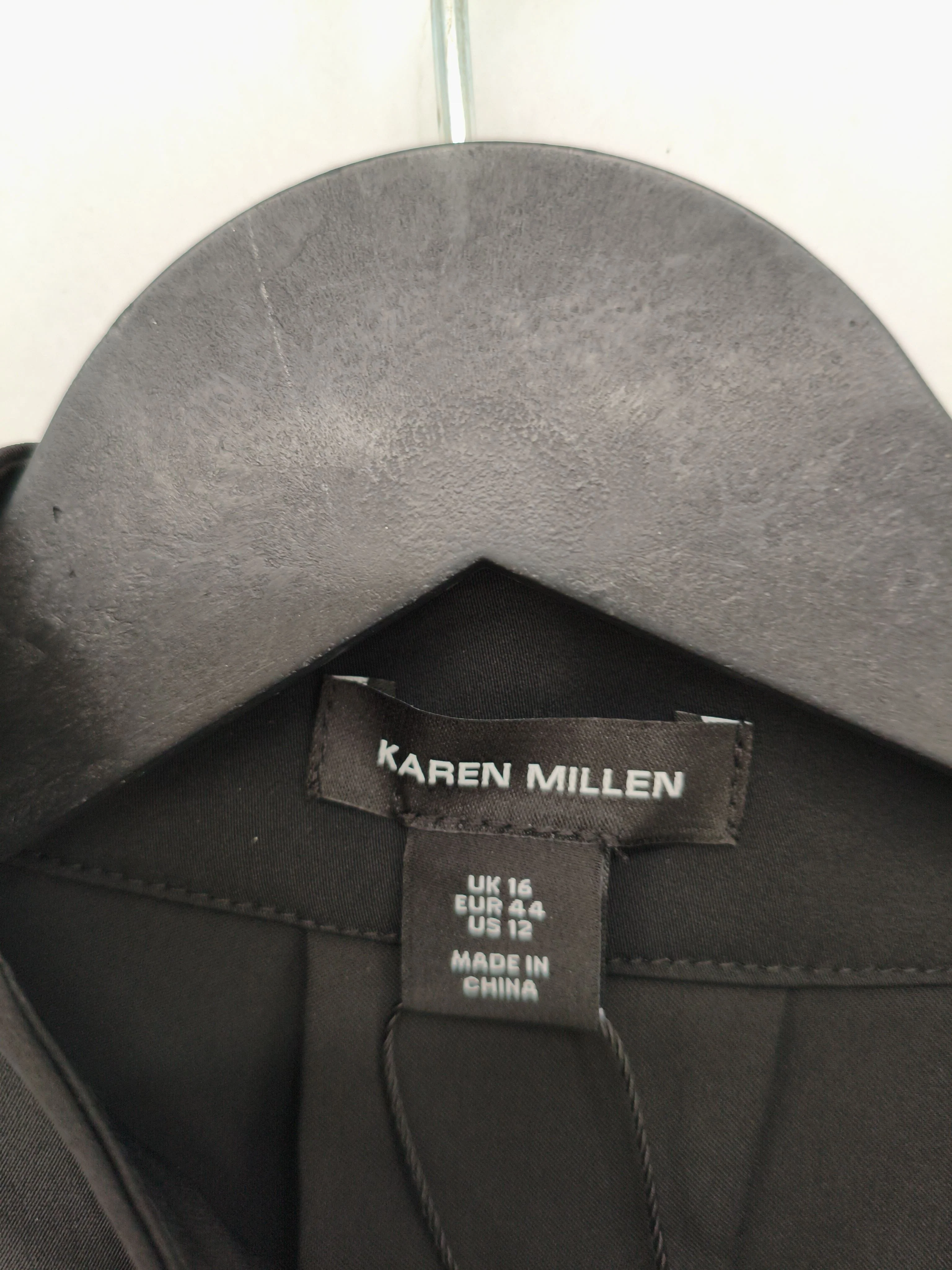 Karen Millen Women's Blouse UK 16 Black 100% Other Basic New with tags - Image 5