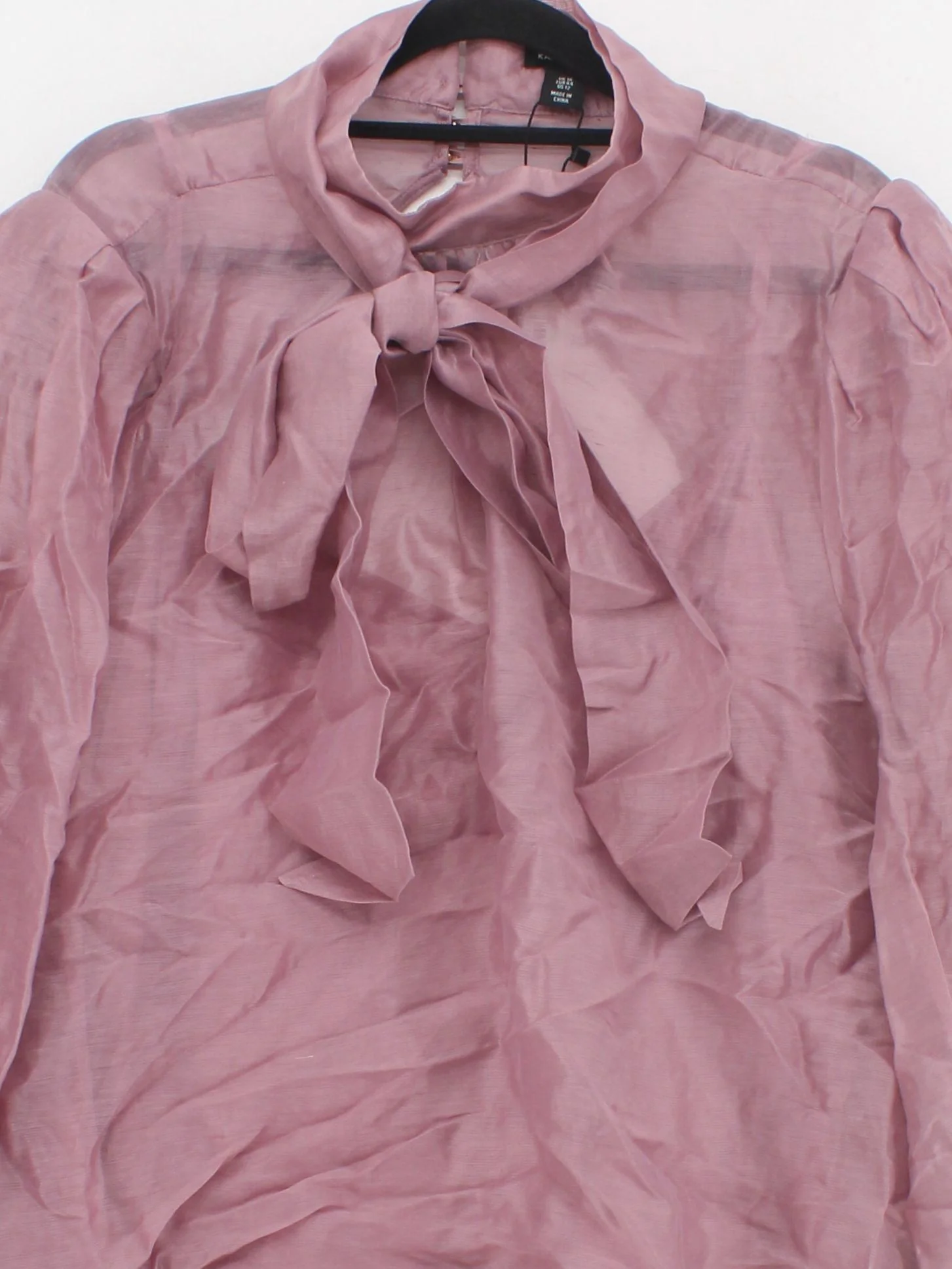 Karen Millen Women's Blouse UK 16 Purple Linen - Image 3