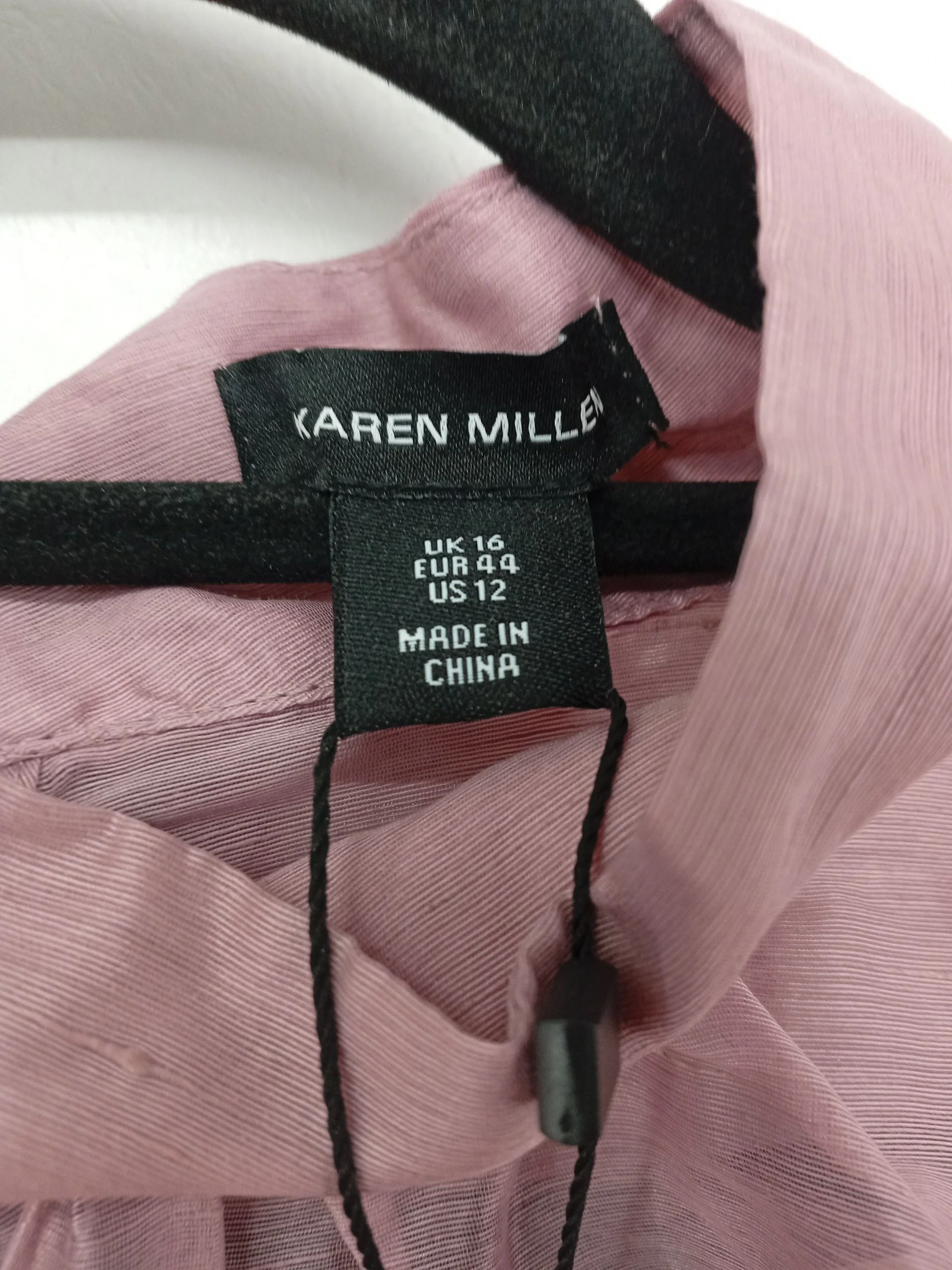 Karen Millen Women's Blouse UK 16 Purple Linen - Image 6