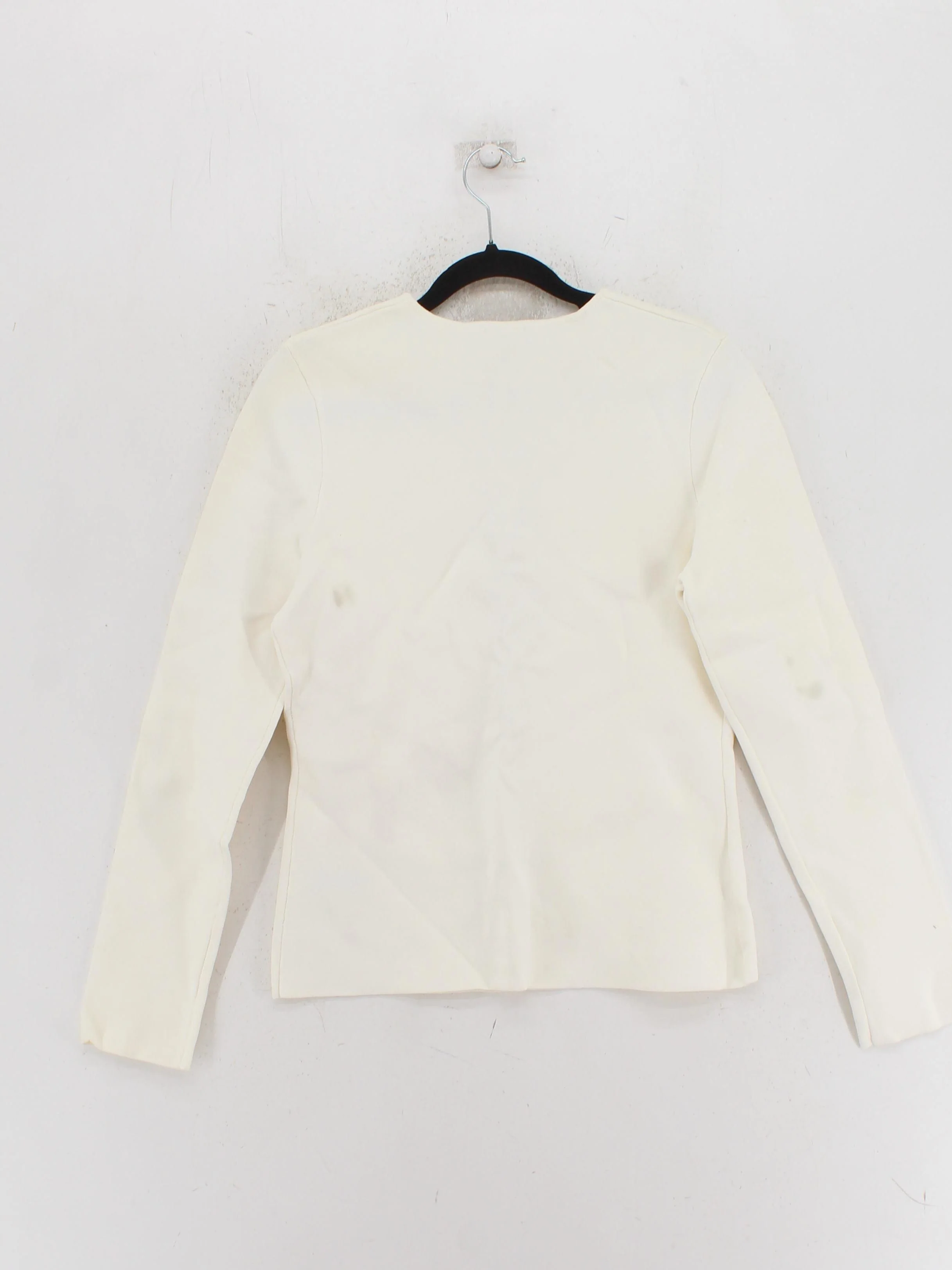 Karen Millen Women's Cardigan M Cream Viscose with Polyamide, Elastane Cardigan - Image 2