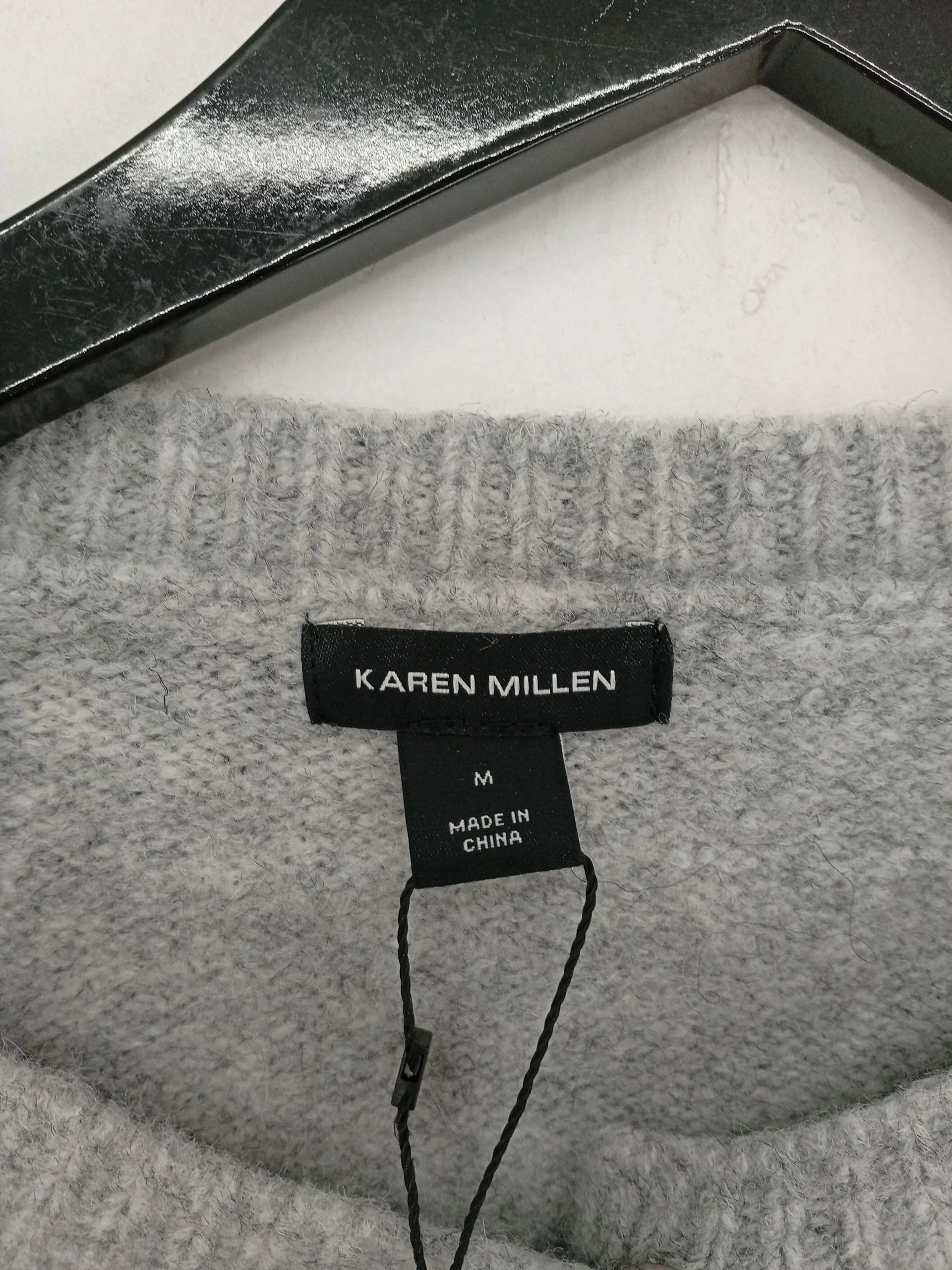 Karen Millen Women's Cardigan M Grey 100% Wool Round Neck Cardigan - Image 6