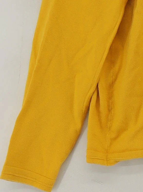 Karen Millen Women's Cardigan M Yellow Viscose with Polyester V-Neck Cardigan - Image 4