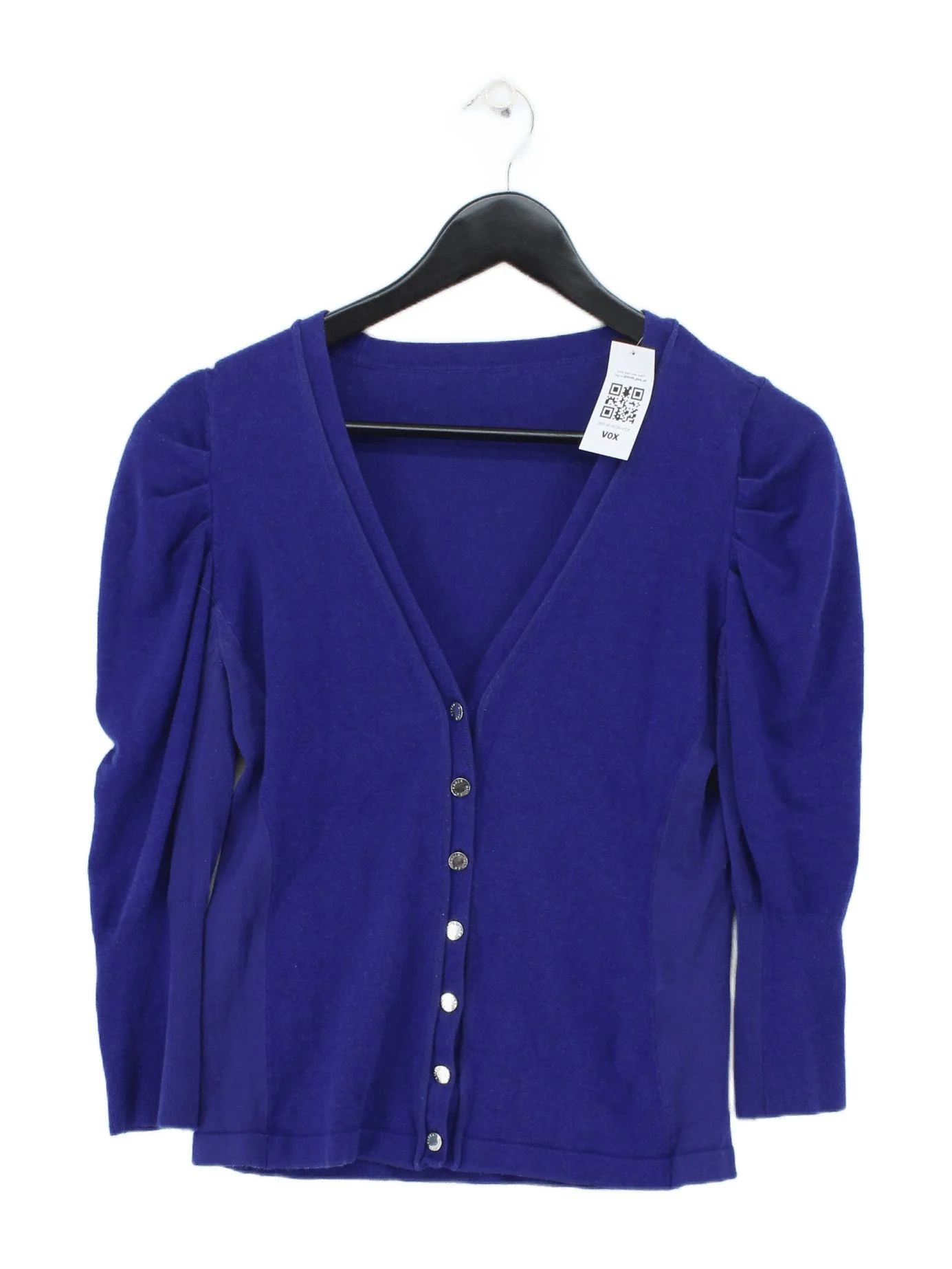 Karen Millen Women's Cardigan S Blue Viscose
