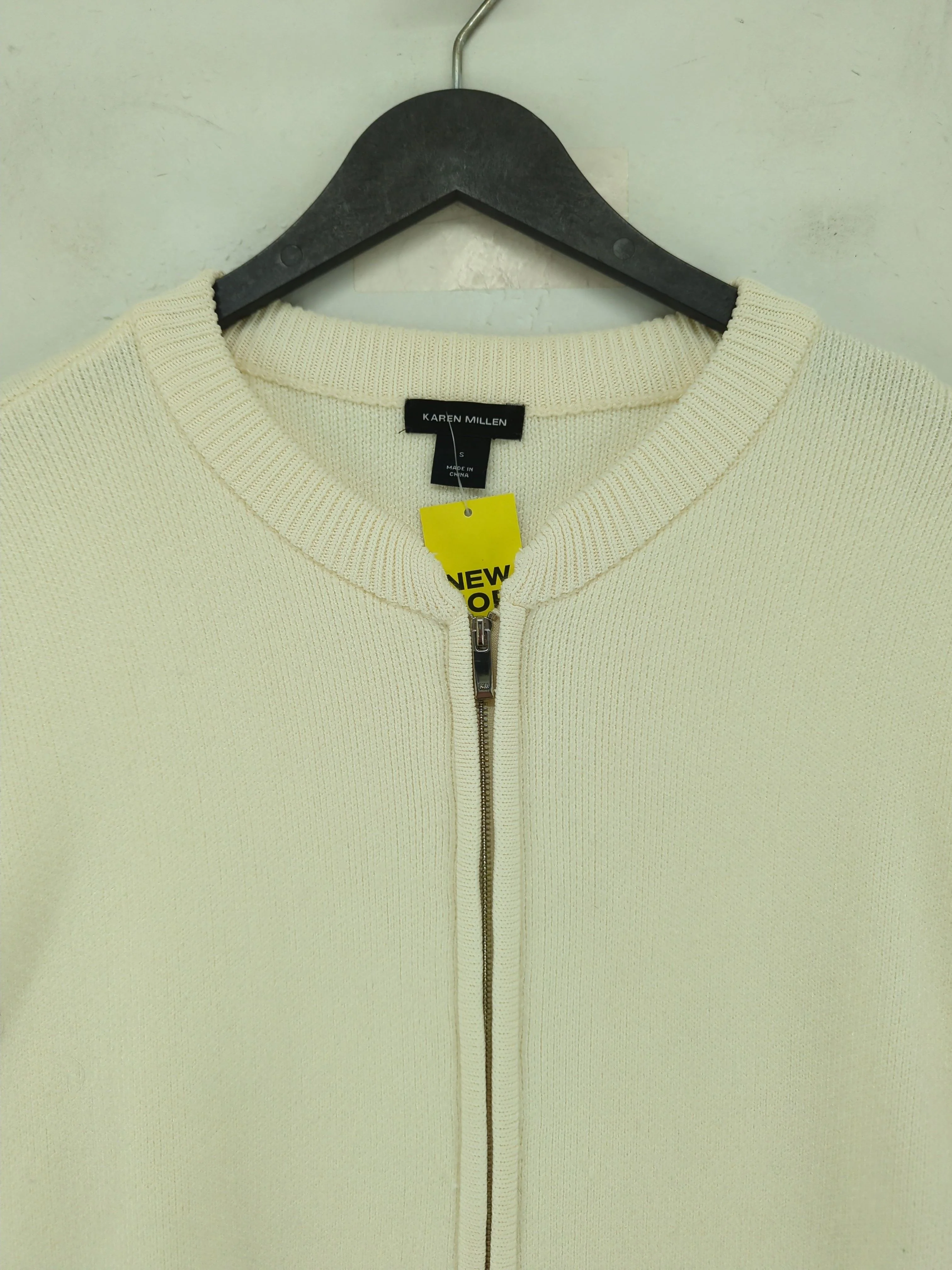 Karen Millen Women's Cardigan S White Viscose with Polyester, Nylon Cardigan - Image 3