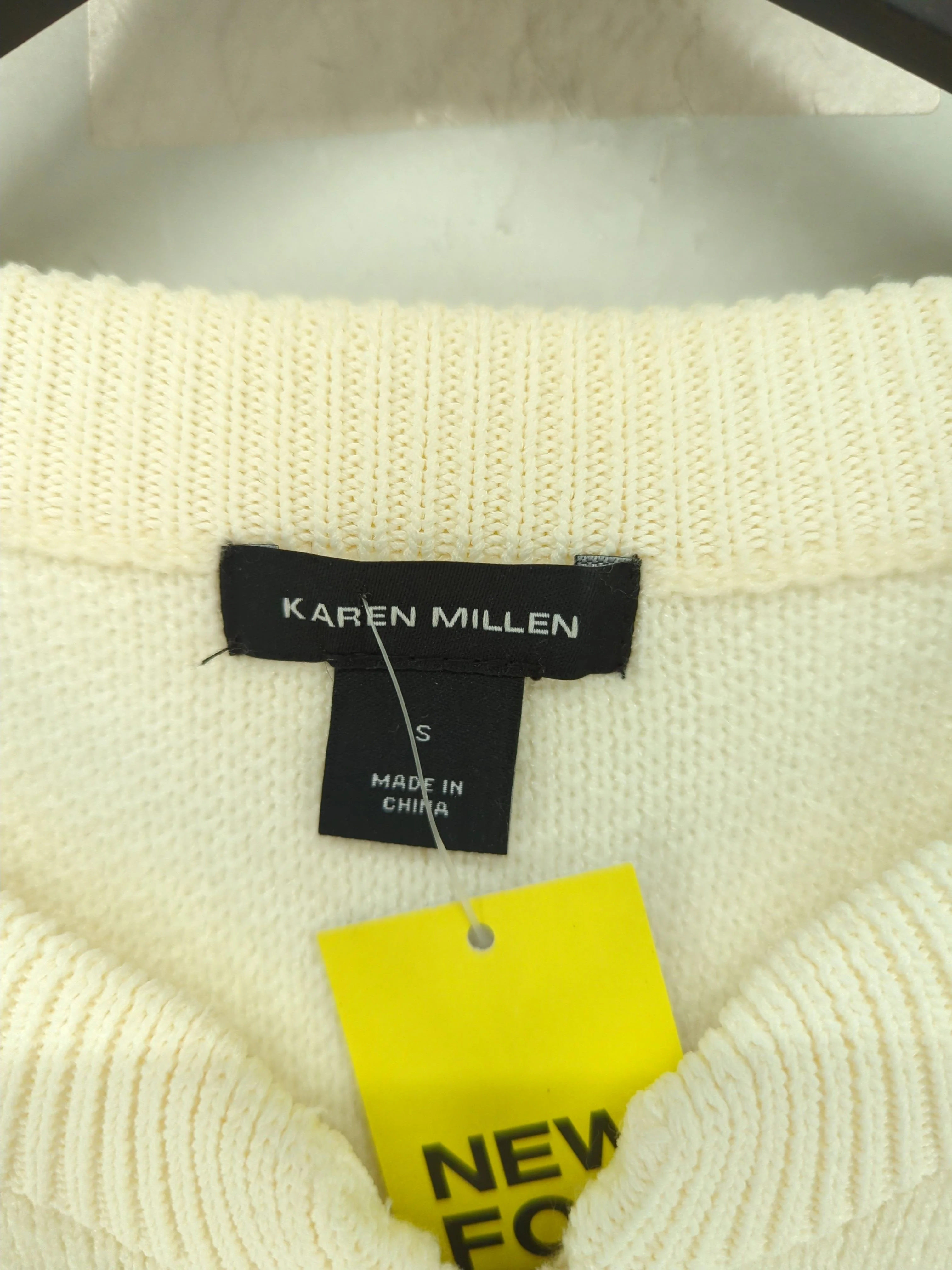 Karen Millen Women's Cardigan S White Viscose with Polyester, Nylon Cardigan - Image 6