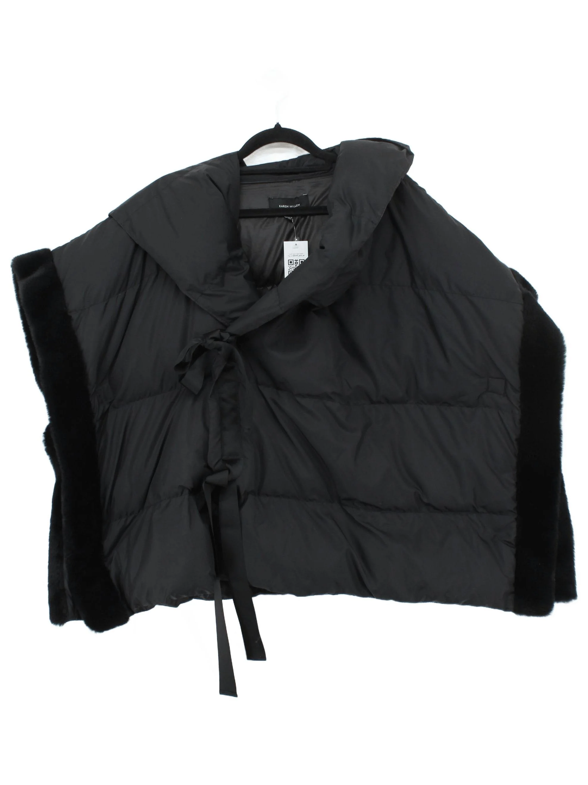 Karen Millen Women's Coat Black 100% Polyester Overcoat