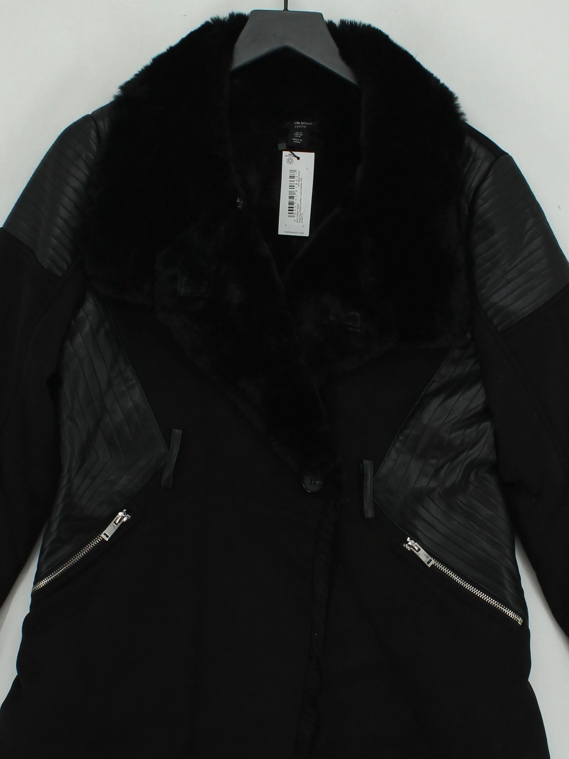 Karen Millen Women's Coat L Black 100% Polyester Overcoat New with tags - Image 3