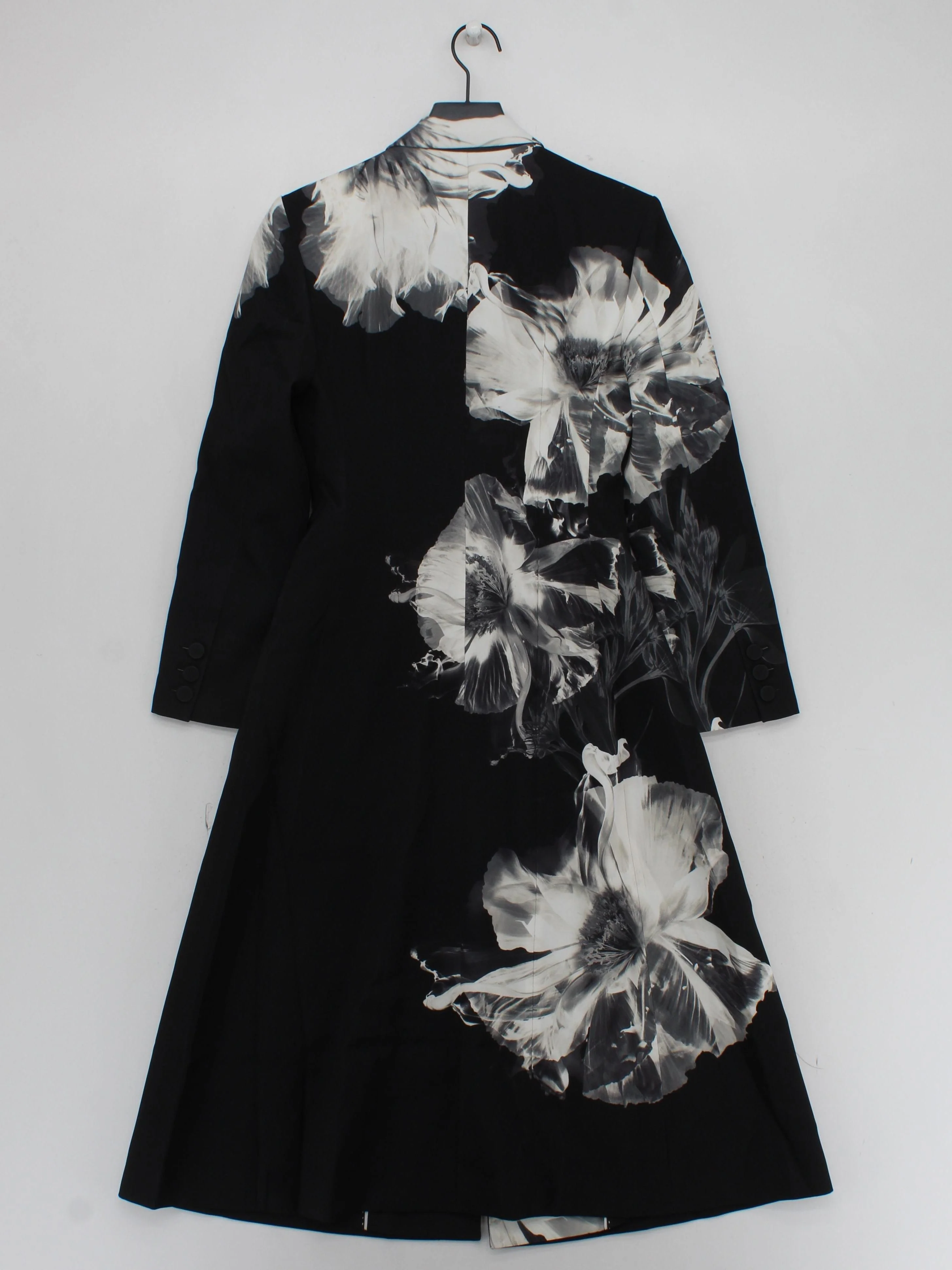 Karen Millen Women's Coat S Black Floral 100% Polyester Overcoat - Image 2