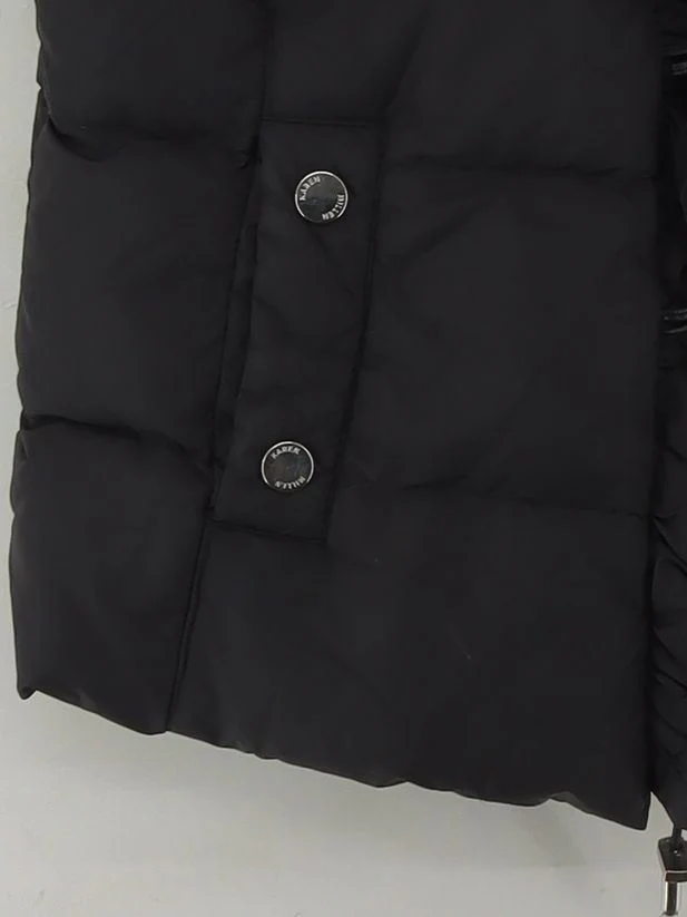Karen Millen Women's Coat UK 10 Black Nylon with Cotton Overcoat - Image 4