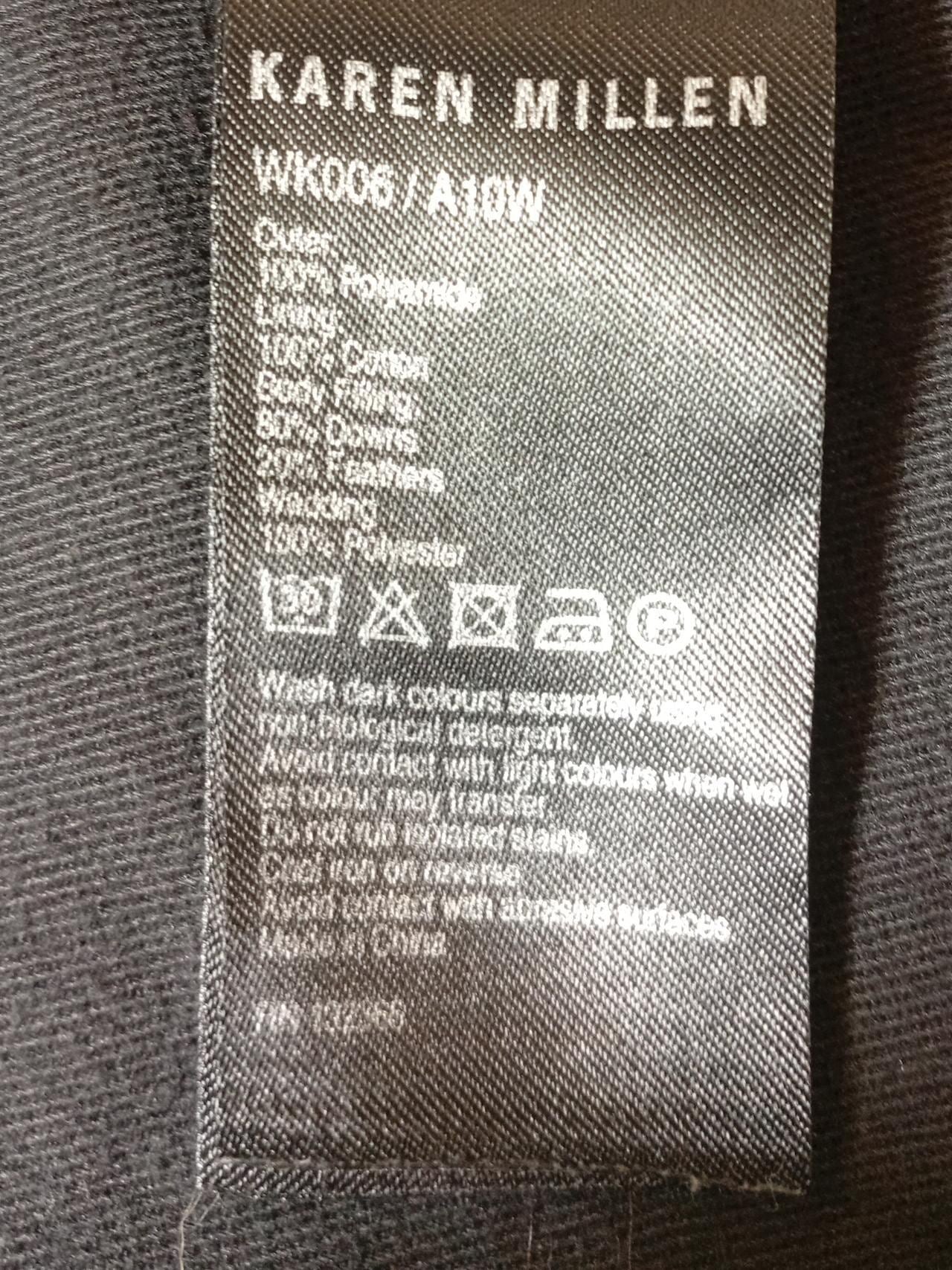 Karen Millen Women's Coat UK 10 Black Nylon with Cotton Overcoat - Image 7