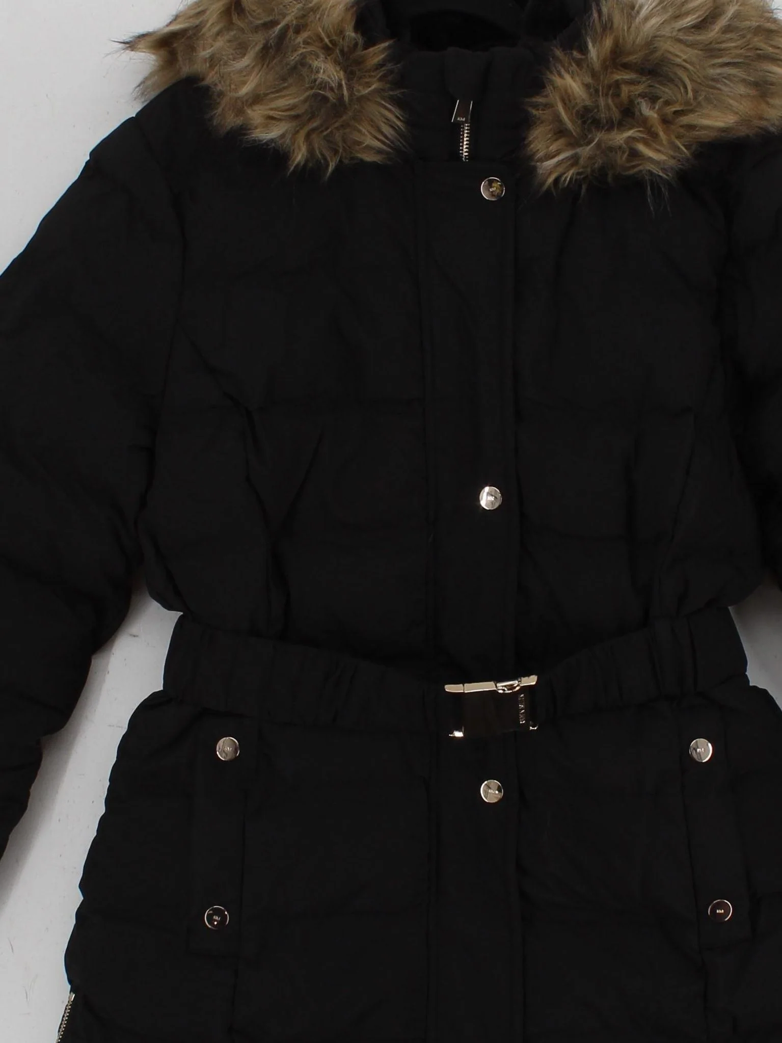 Karen Millen Women's Coat UK 10 Black Polyester with Acrylic Puffer Jacket - Image 3