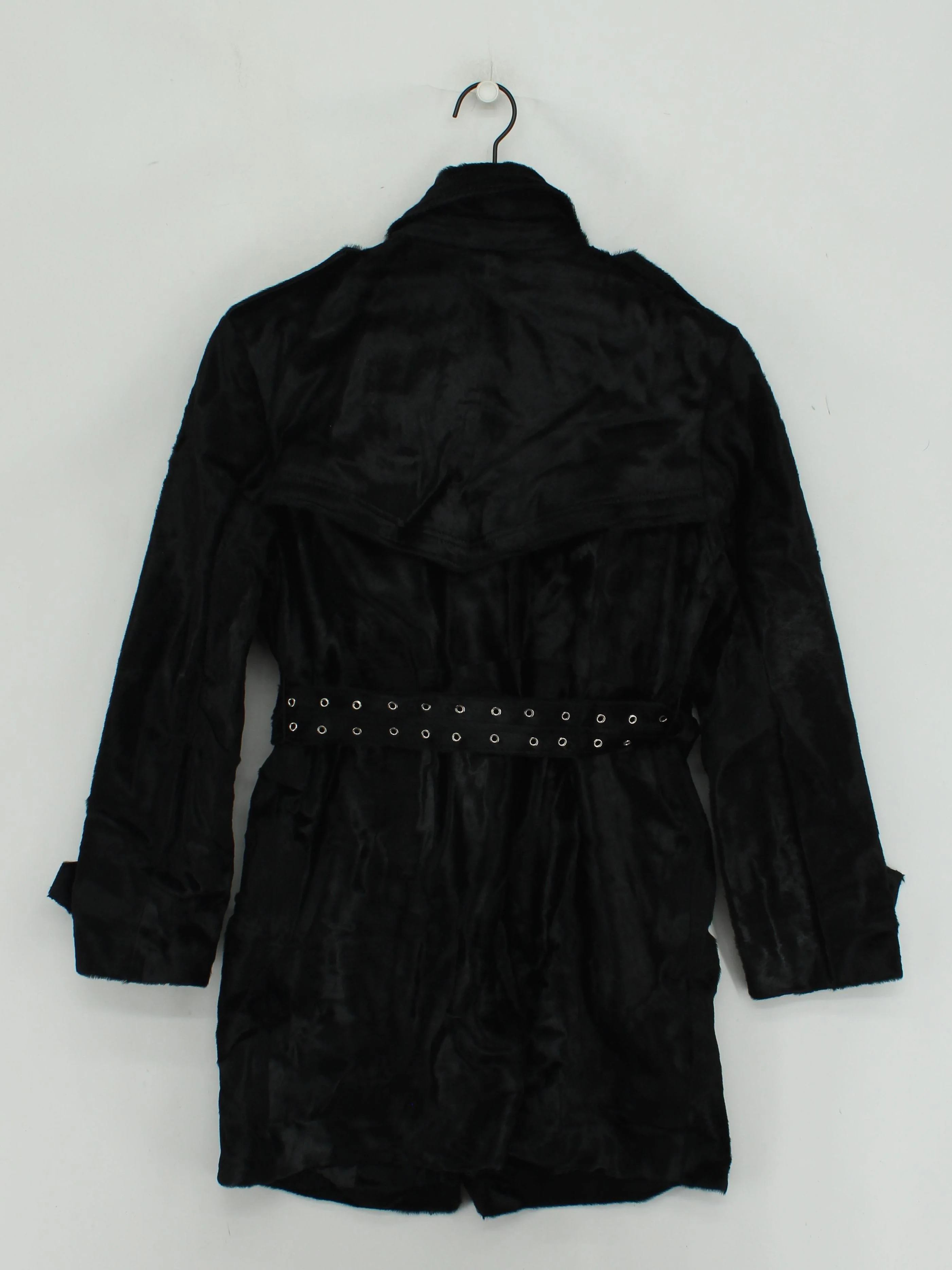 Karen Millen Women's Coat UK 10 Black Polyester with Cotton Trench Coat - Image 2