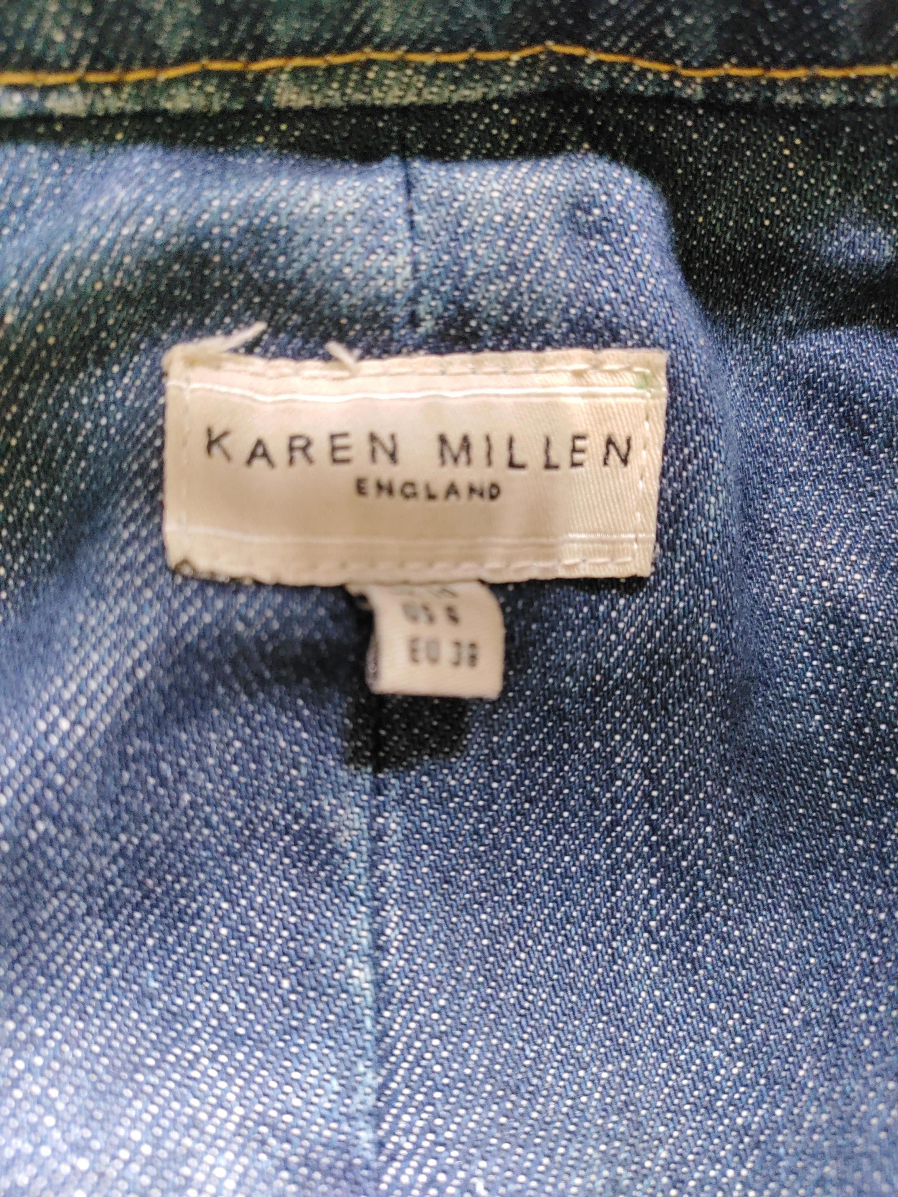 Karen Millen Women's Coat UK 10 Blue 100% Cotton Trench Coat - Image 6