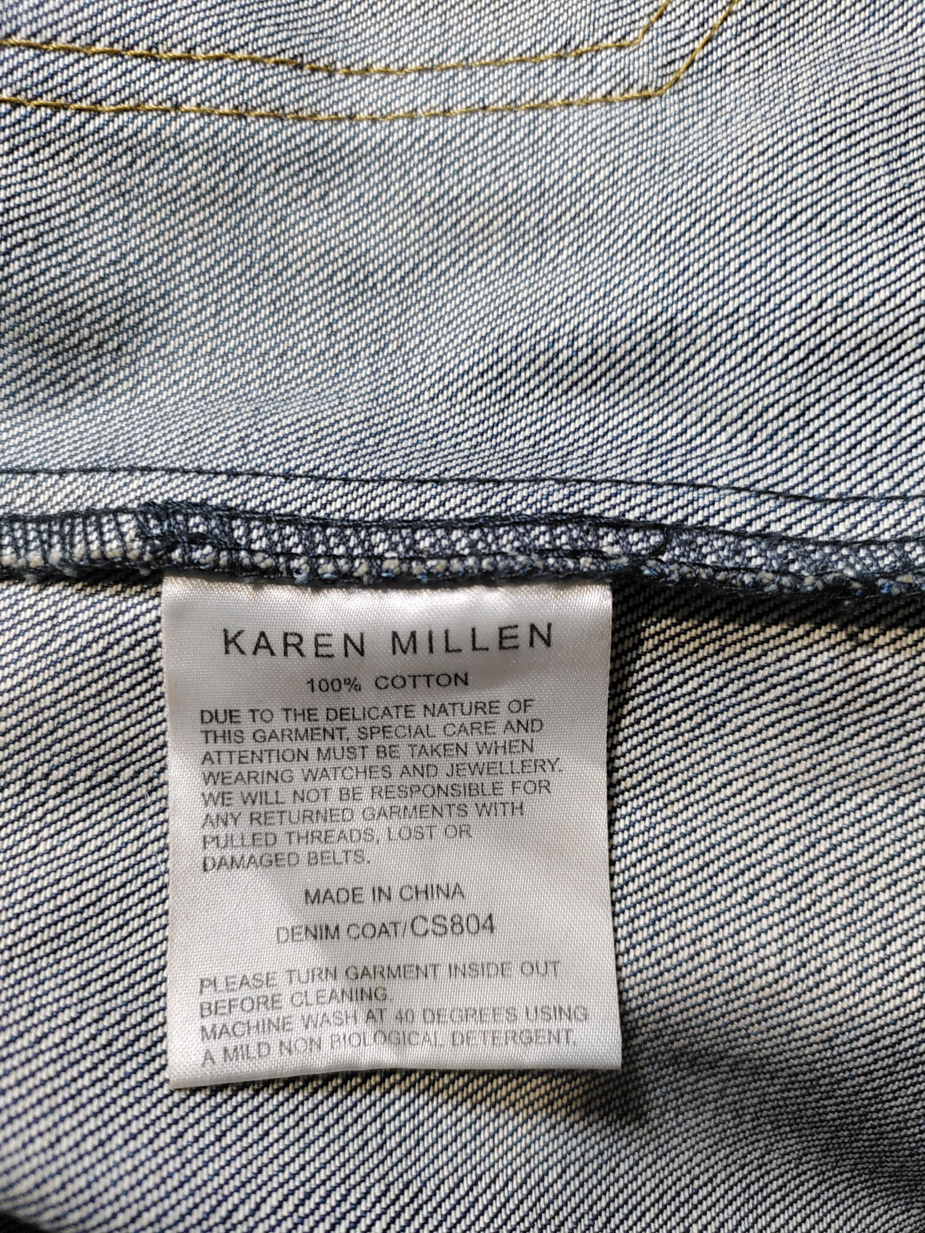 Karen Millen Women's Coat UK 10 Blue 100% Cotton Trench Coat - Image 7