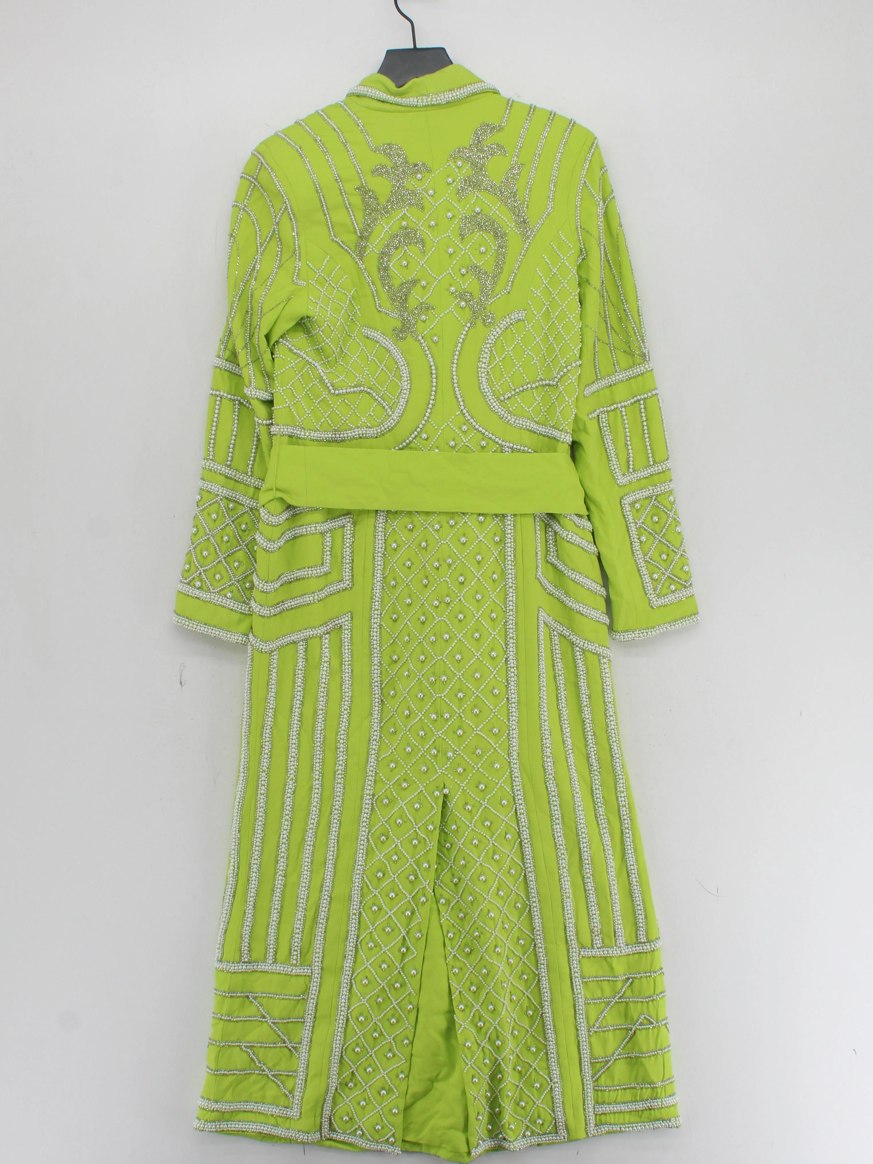 Karen Millen Women's Coat UK 10 Green Polyester with Elastane Overcoat - Image 2