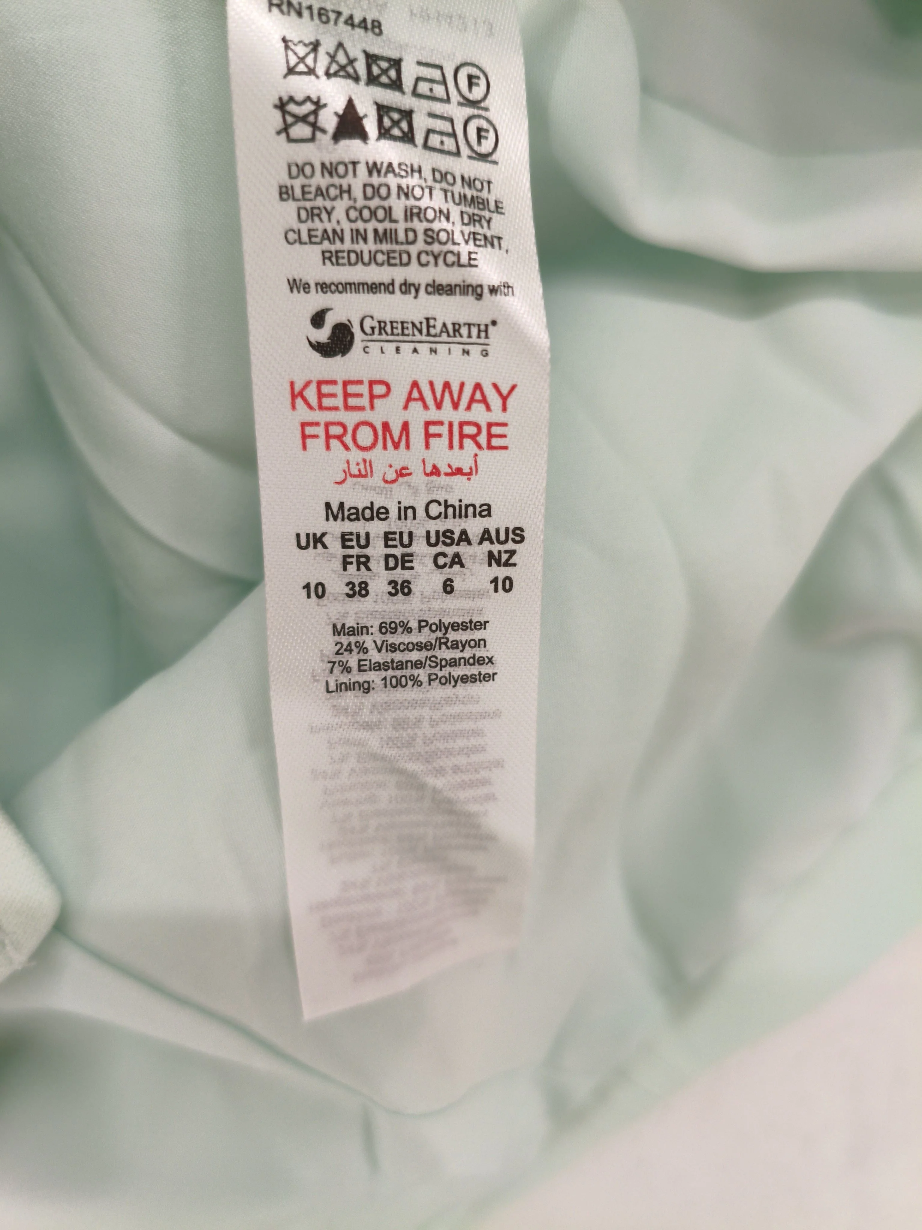 Karen Millen Women's Coat UK 10 Green Polyester with Viscose, Elastane Overcoat - Image 7