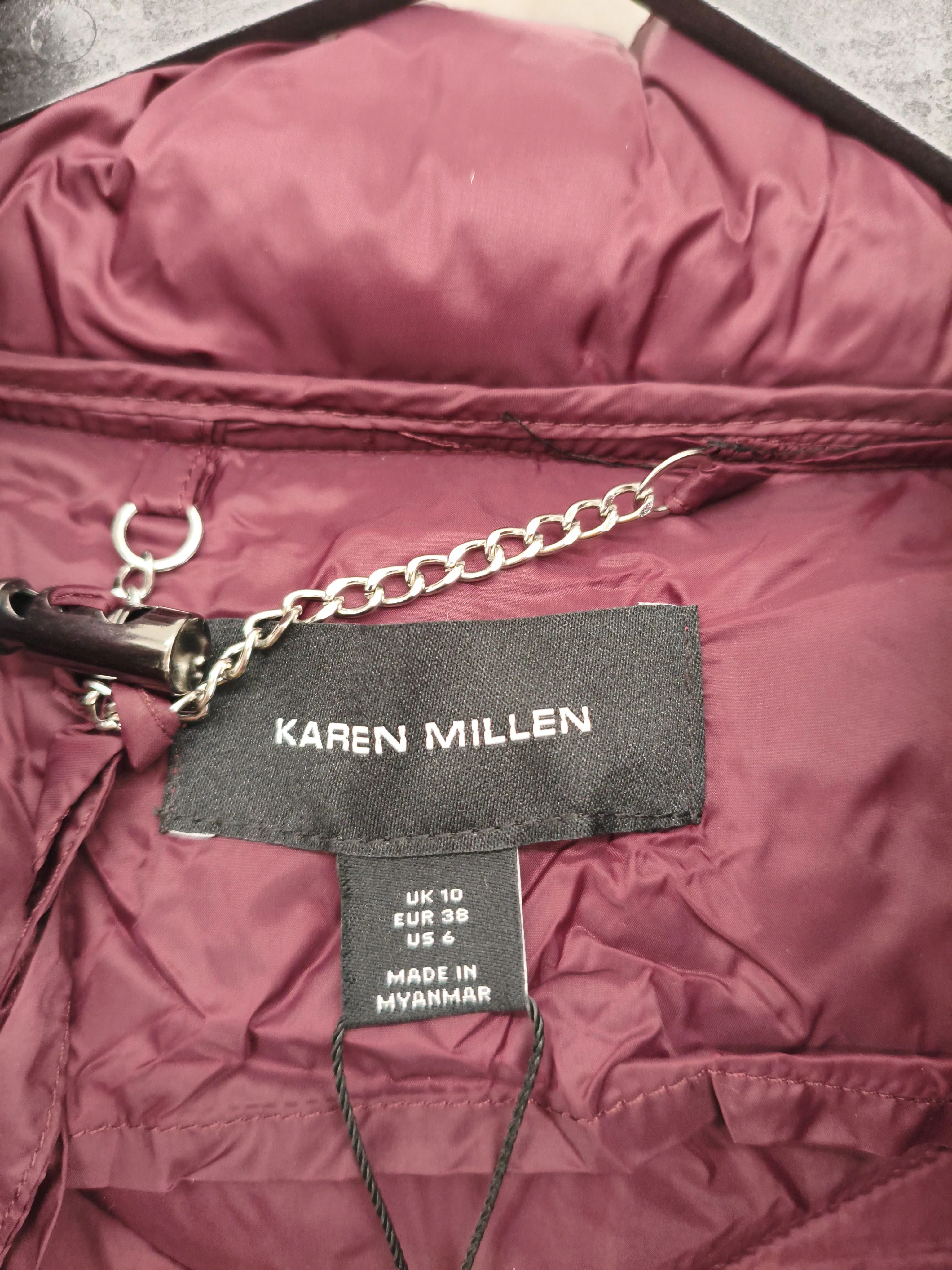 Karen Millen Women's Coat UK 10 Red 100% Other Puffer Jacket - Image 7