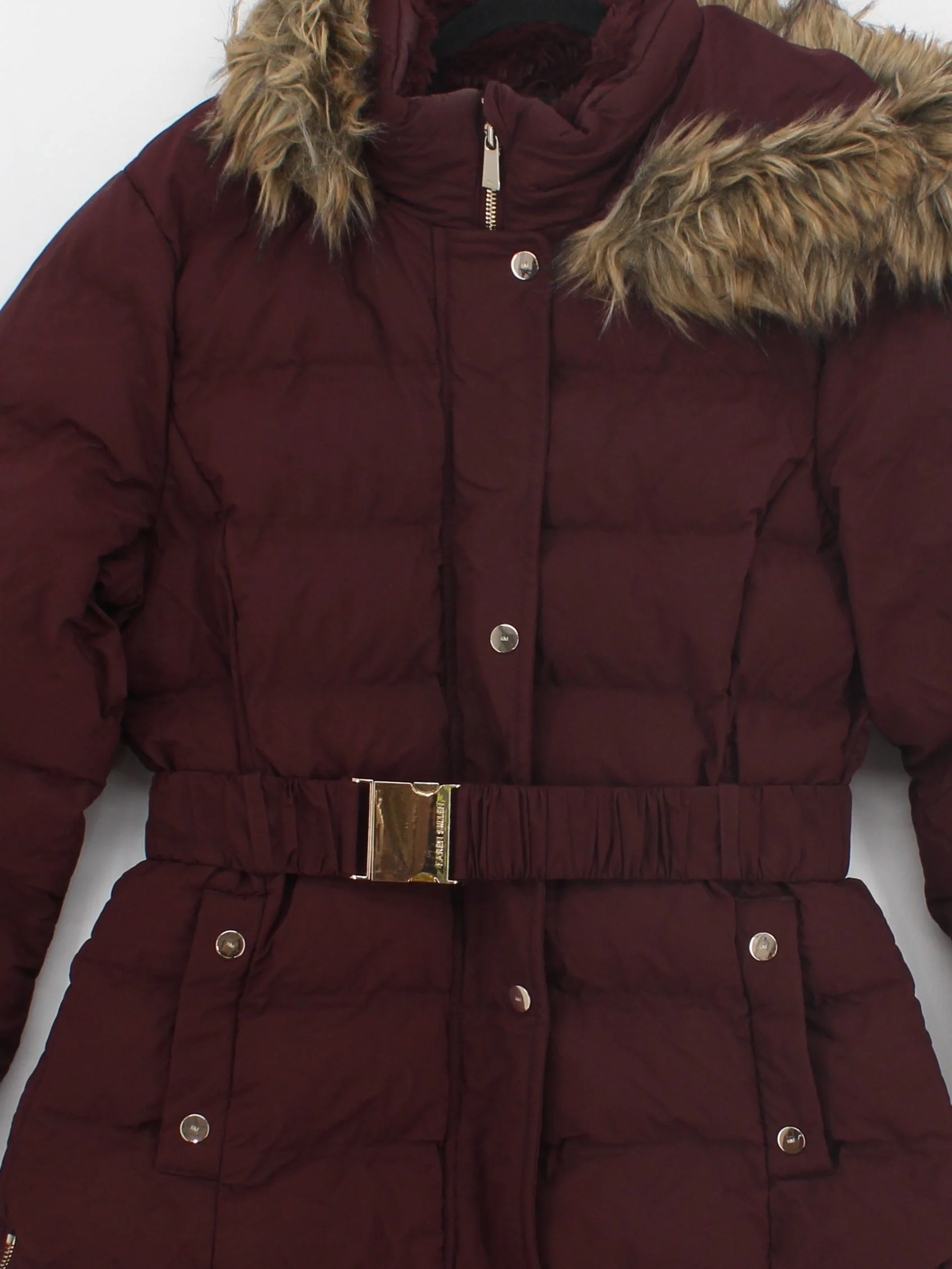 Karen Millen Women's Coat UK 10 Red Polyester with Acrylic, Other Puffer Jacket - Image 3