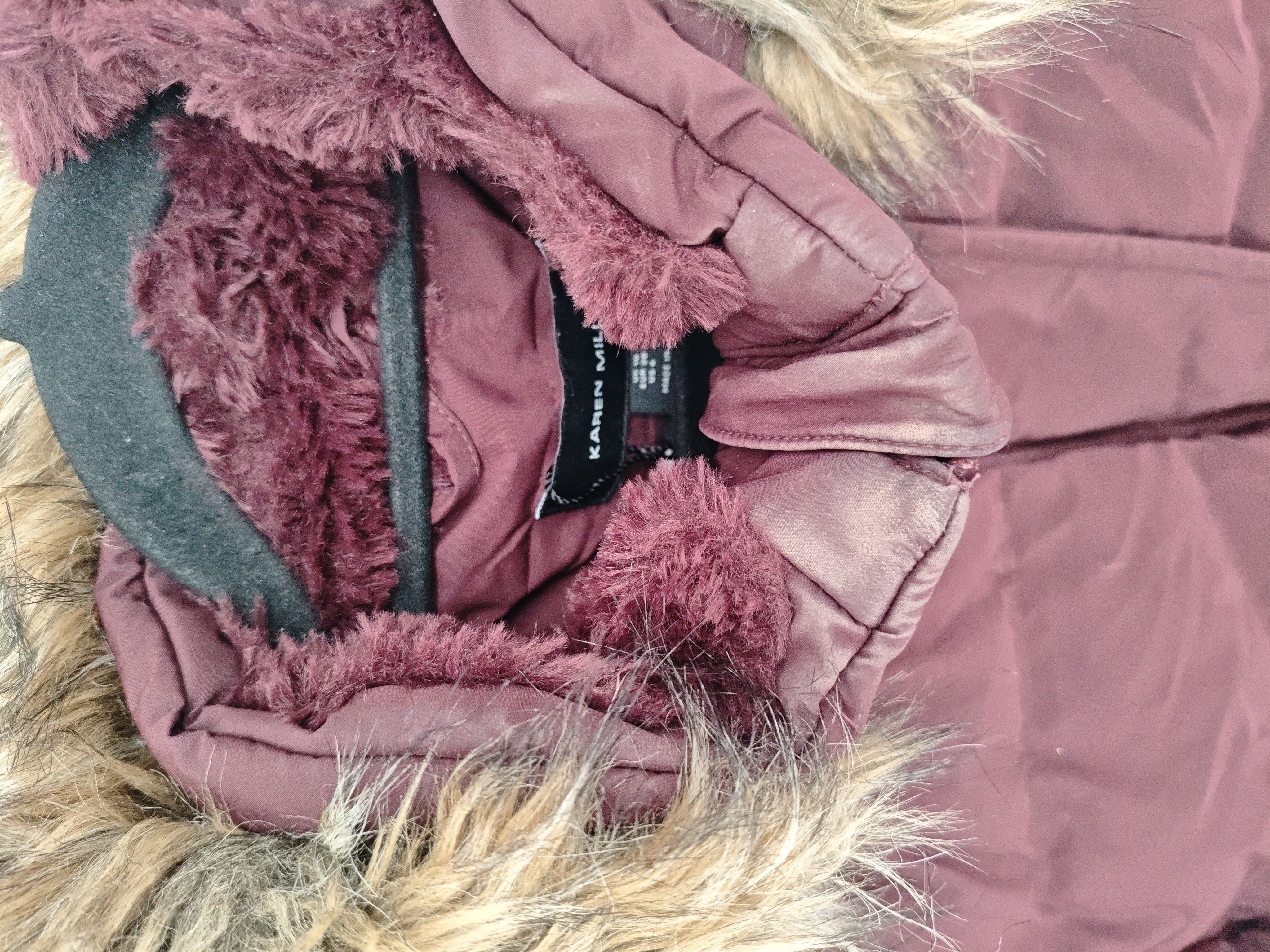 Karen Millen Women's Coat UK 10 Red Polyester with Acrylic, Other Puffer Jacket - Image 5