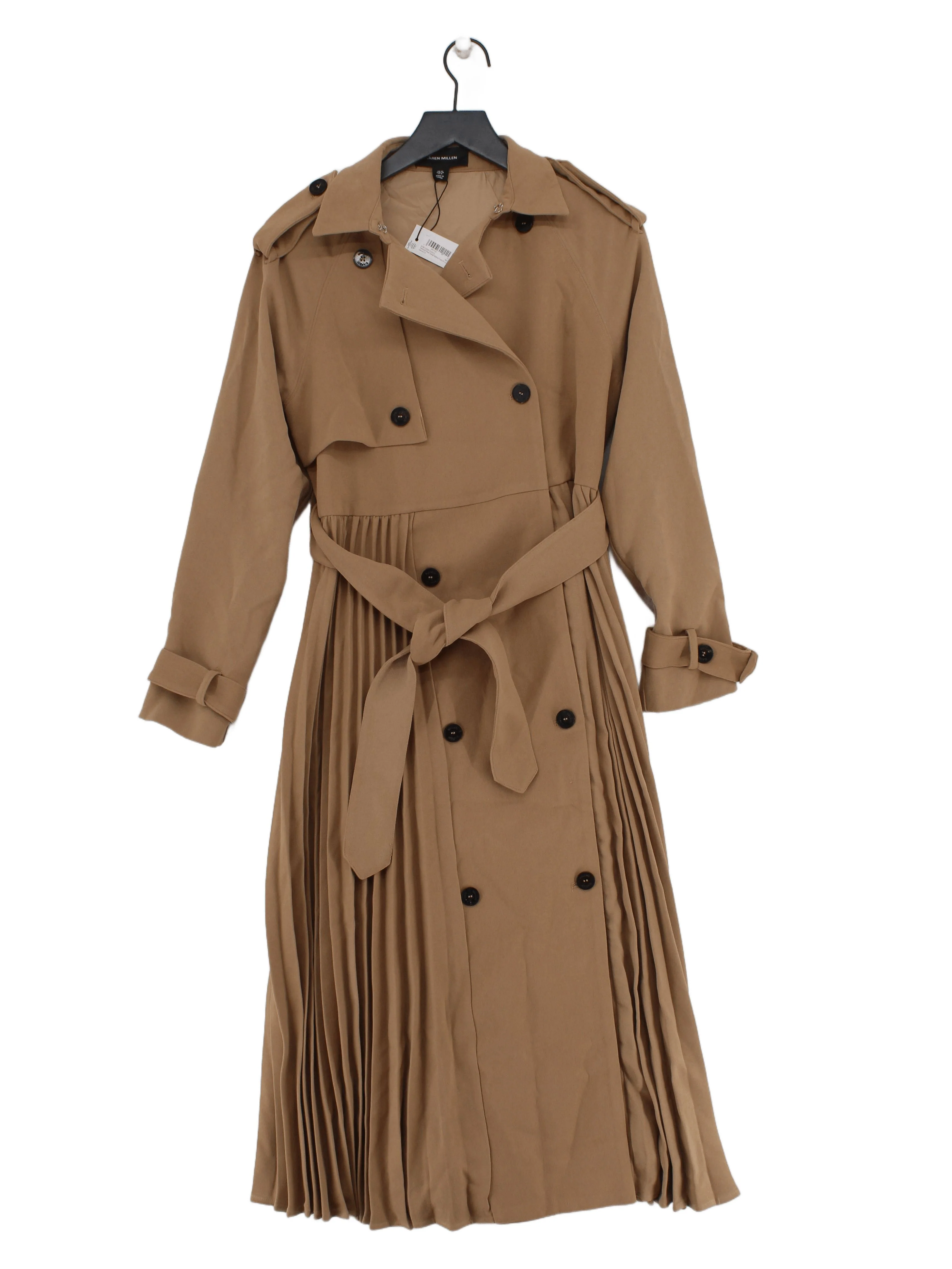 Karen Millen Women's Coat UK 10 Tan 100% Polyester Overcoat