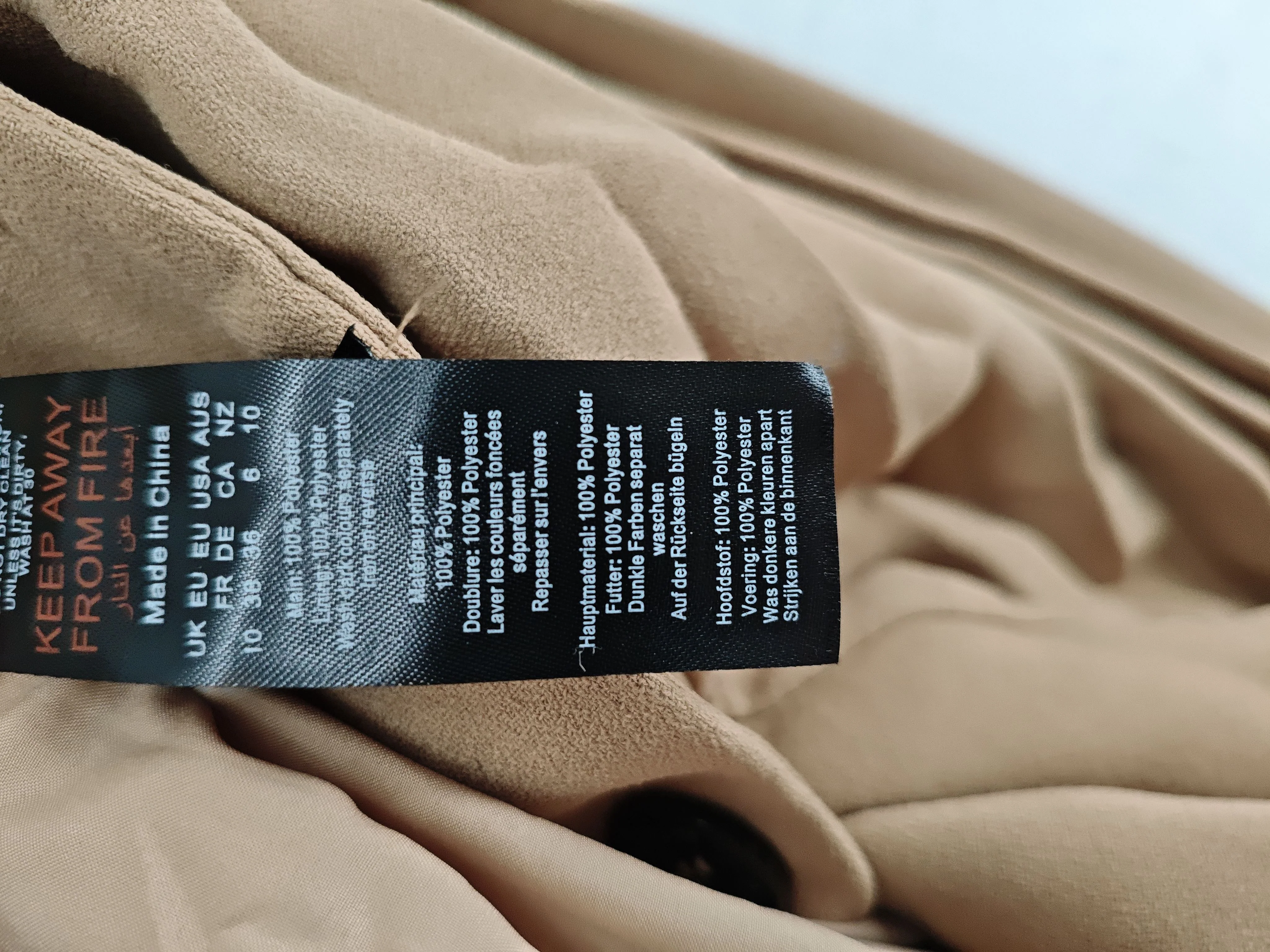 Karen Millen Women's Coat UK 10 Tan 100% Polyester Overcoat - Image 8