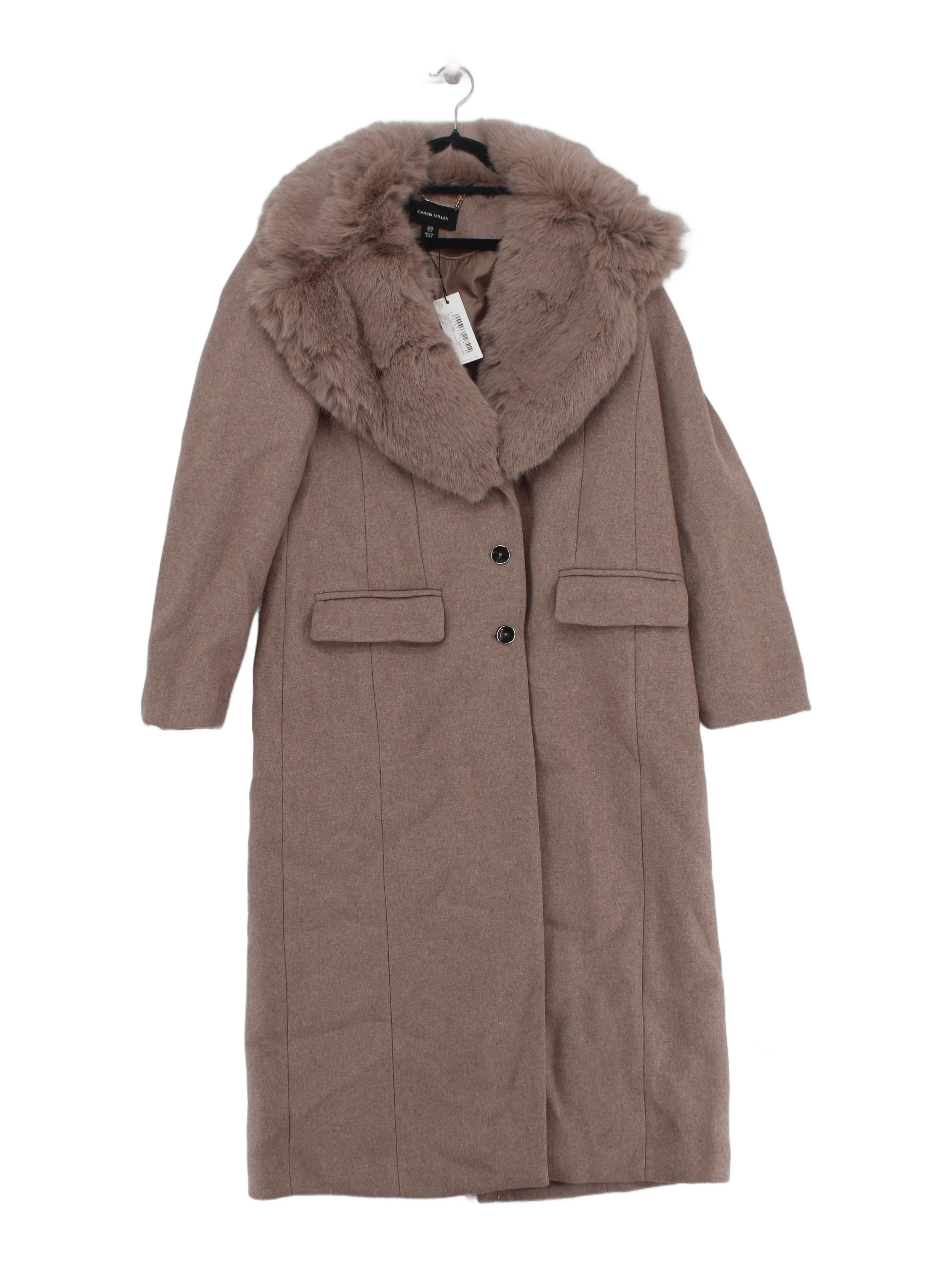 Karen Millen Women's Coat UK 10 Tan Wool New with tags