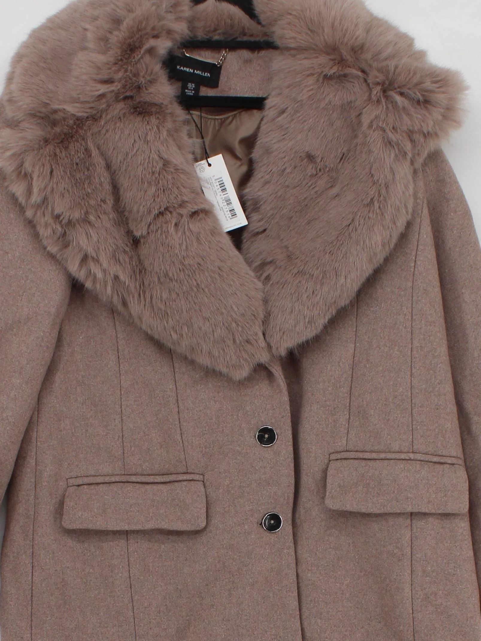 Karen Millen Women's Coat UK 10 Tan Wool New with tags - Image 3