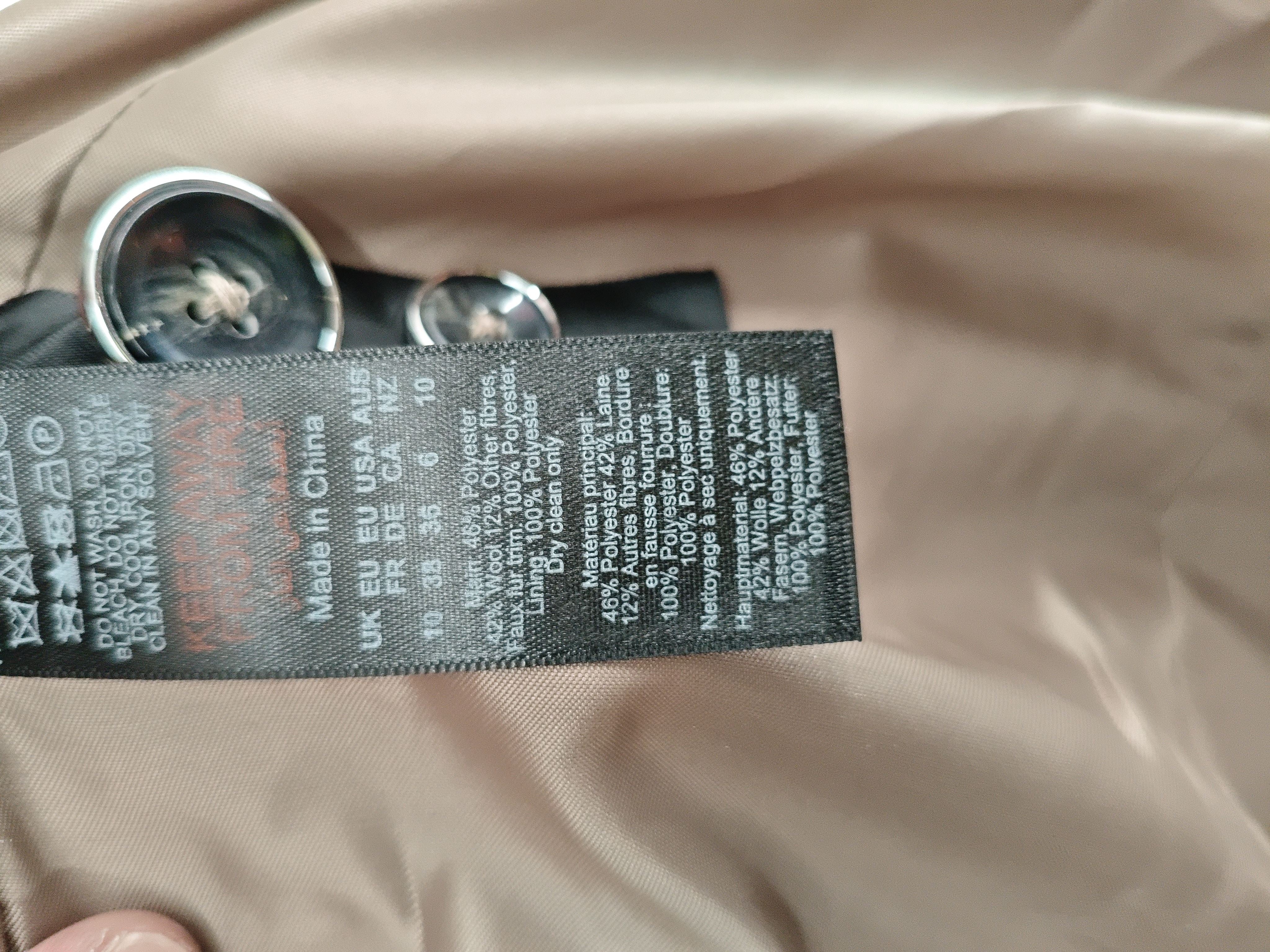 Karen Millen Women's Coat UK 10 Tan Wool New with tags - Image 6