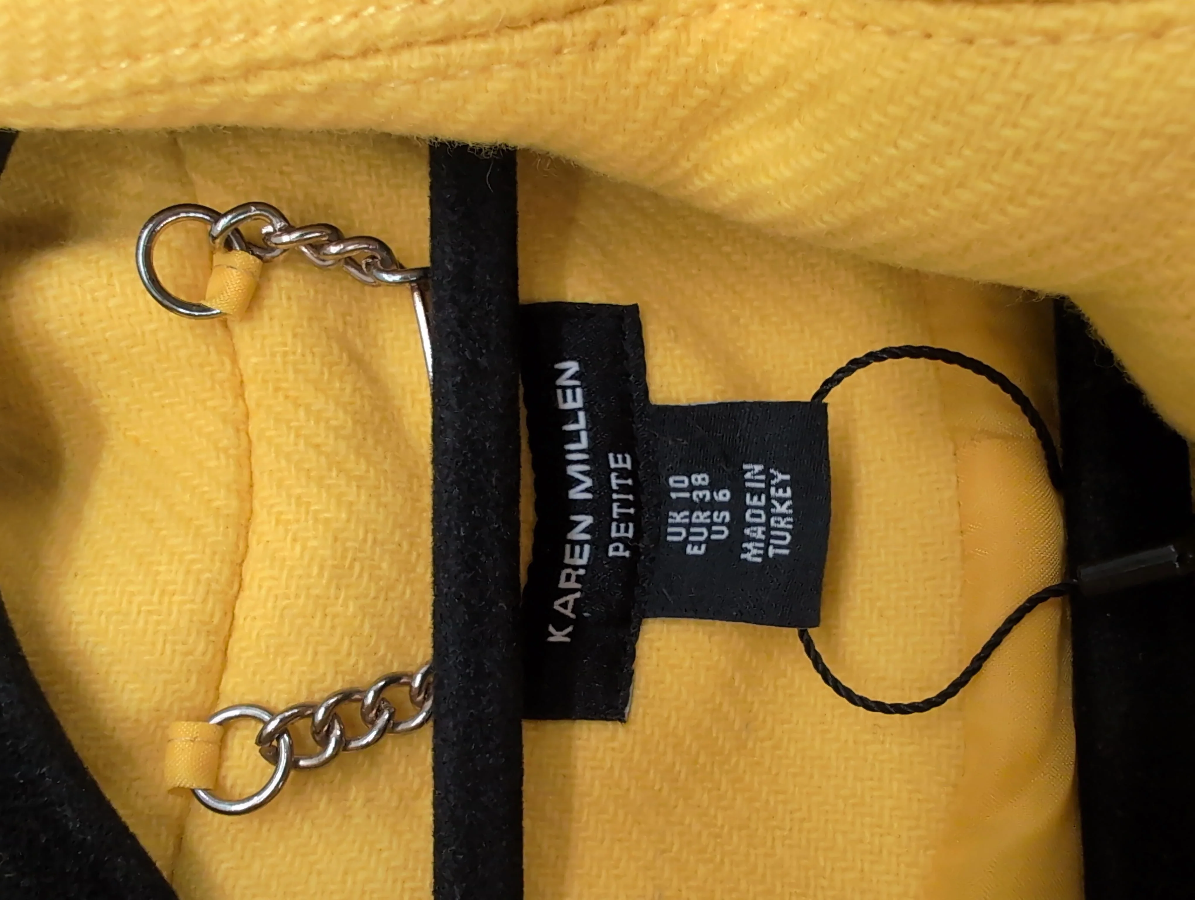 Karen Millen Women's Coat UK 10 Yellow Wool with Polyamide Overcoat - Image 6