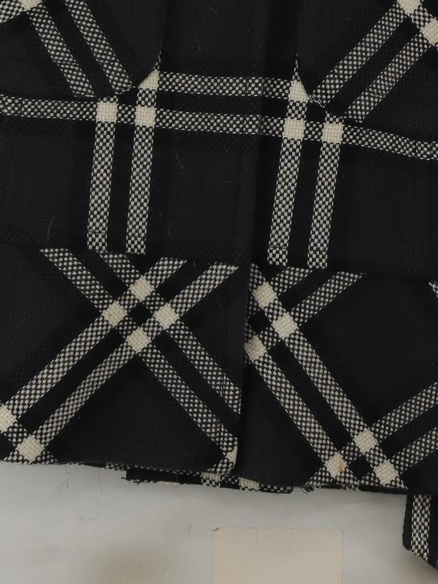 Karen Millen Women's Coat UK 12 Black Checkered Wool with Viscose Overcoat - Image 4